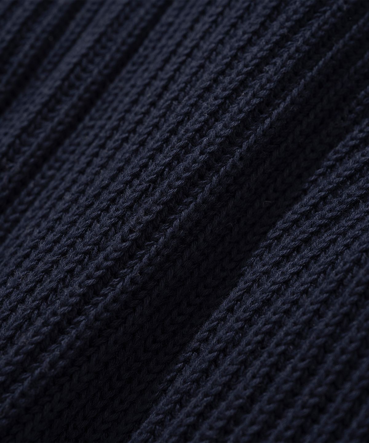 니티드(KNITTED) 헤비 와플 골드 버튼 라운드 가디건 NAVY