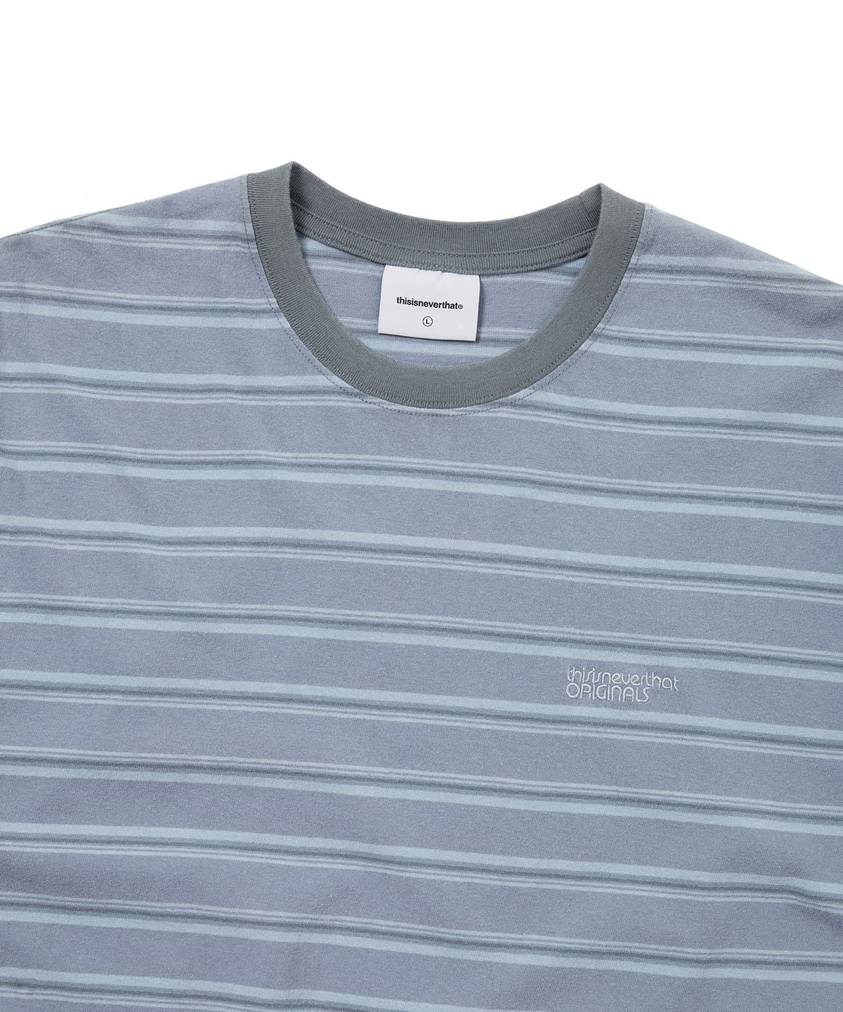 디스이즈네버댓(THISISNEVERTHAT) Washed Striped Tee Blue