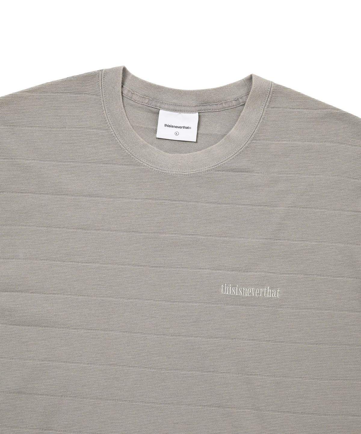 디스이즈네버댓(THISISNEVERTHAT) Border Jacquard L/S Tee Graphite
