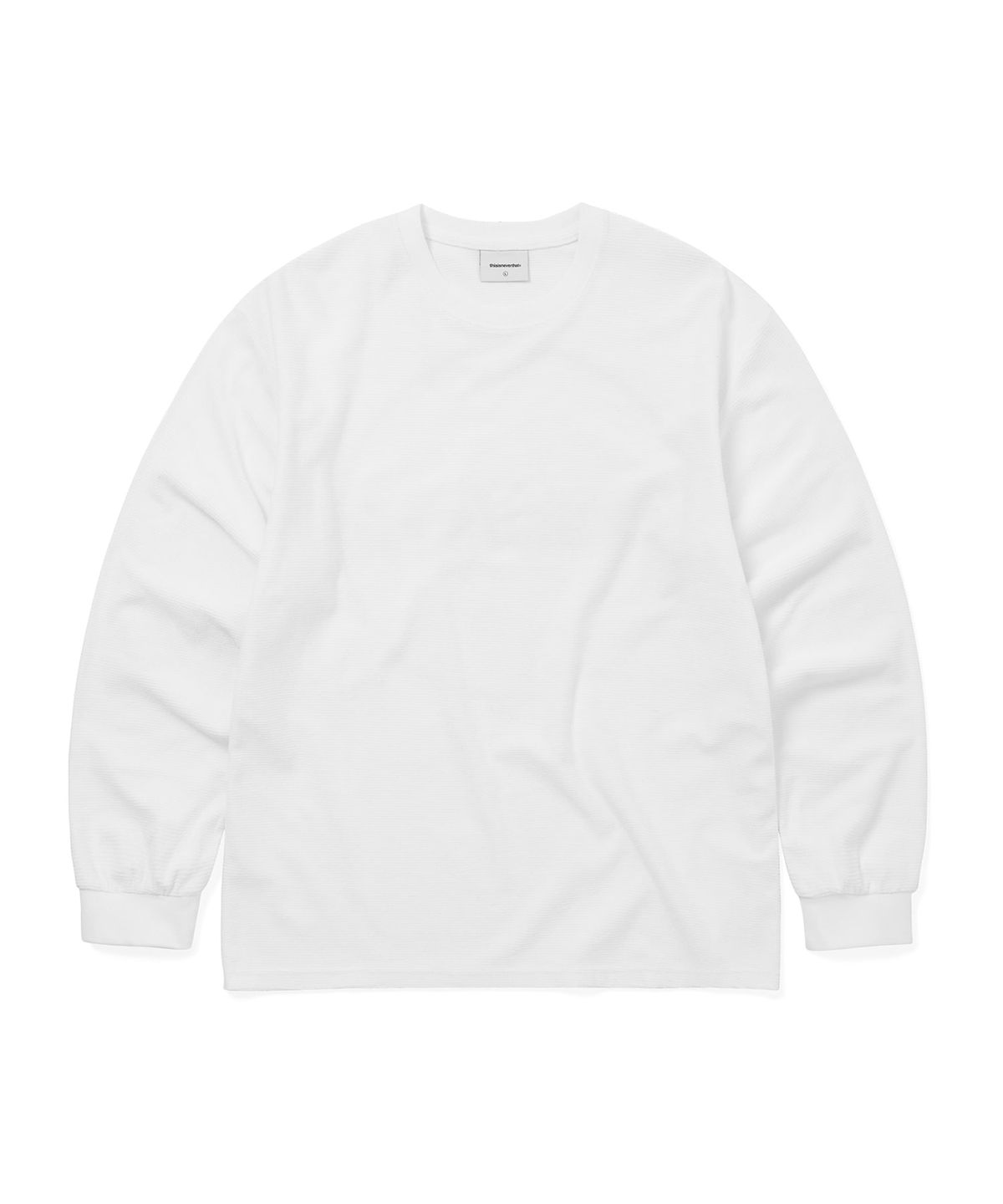 디스이즈네버댓(THISISNEVERTHAT) C-Logo Wale L/S Tee White