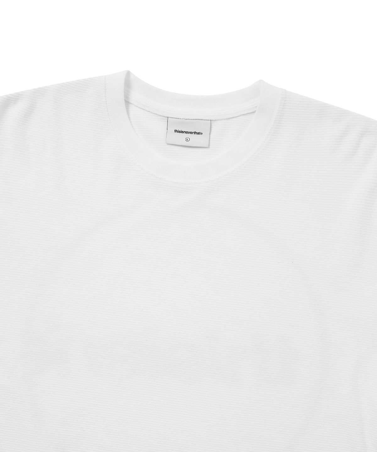 디스이즈네버댓(THISISNEVERTHAT) C-Logo Wale L/S Tee White