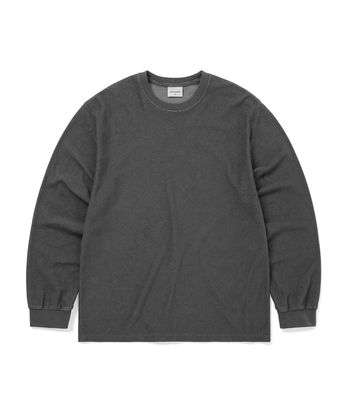 디스이즈네버댓(THISISNEVERTHAT) C-Logo Wale L/S Tee Charcoal