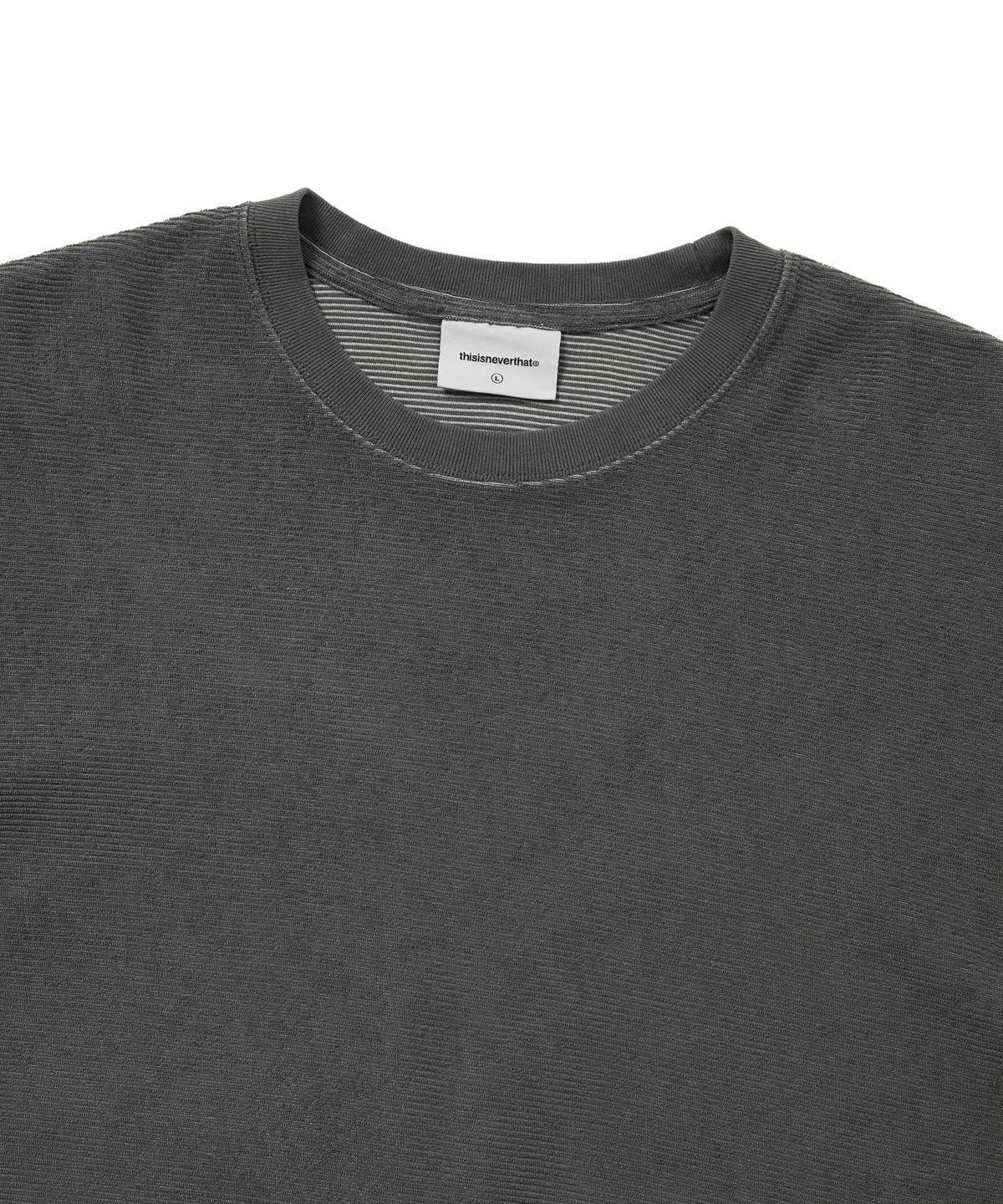 디스이즈네버댓(THISISNEVERTHAT) C-Logo Wale L/S Tee Charcoal