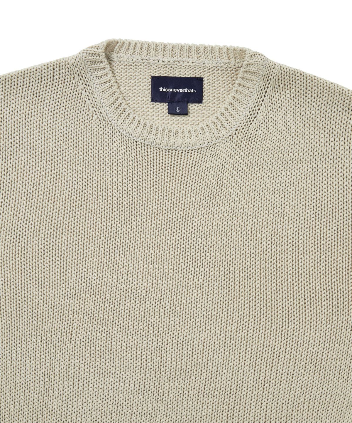 디스이즈네버댓(THISISNEVERTHAT) Loose Gauge Knit Crew Dusty Ivory