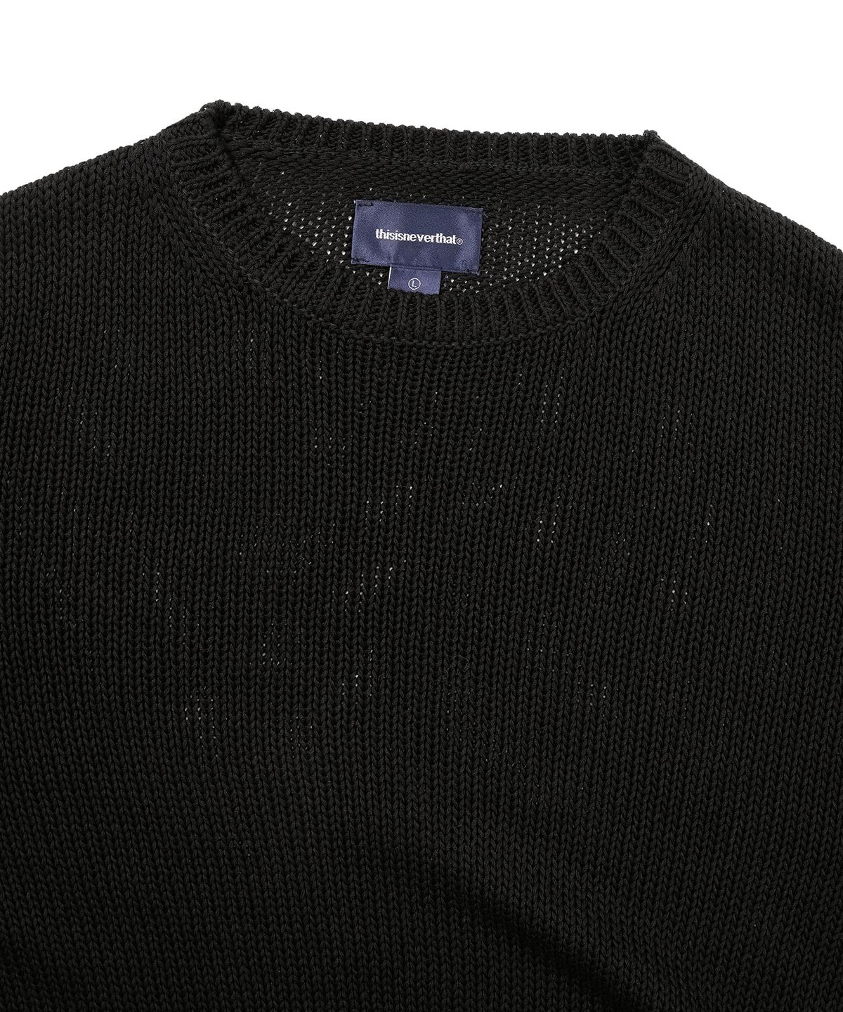 디스이즈네버댓(THISISNEVERTHAT) Loose Gauge Knit Crew Black
