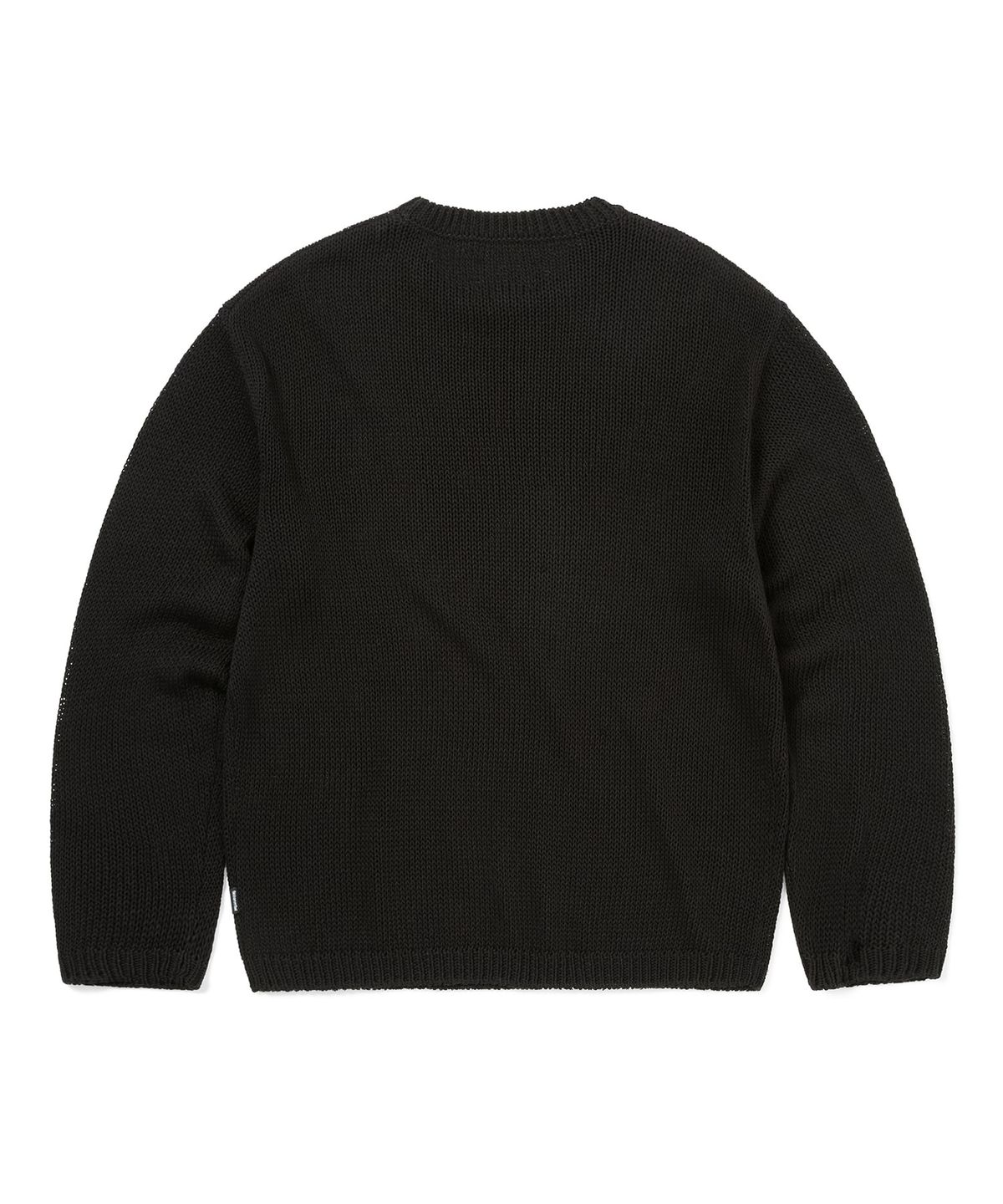 디스이즈네버댓(THISISNEVERTHAT) Loose Gauge Knit Crew Black
