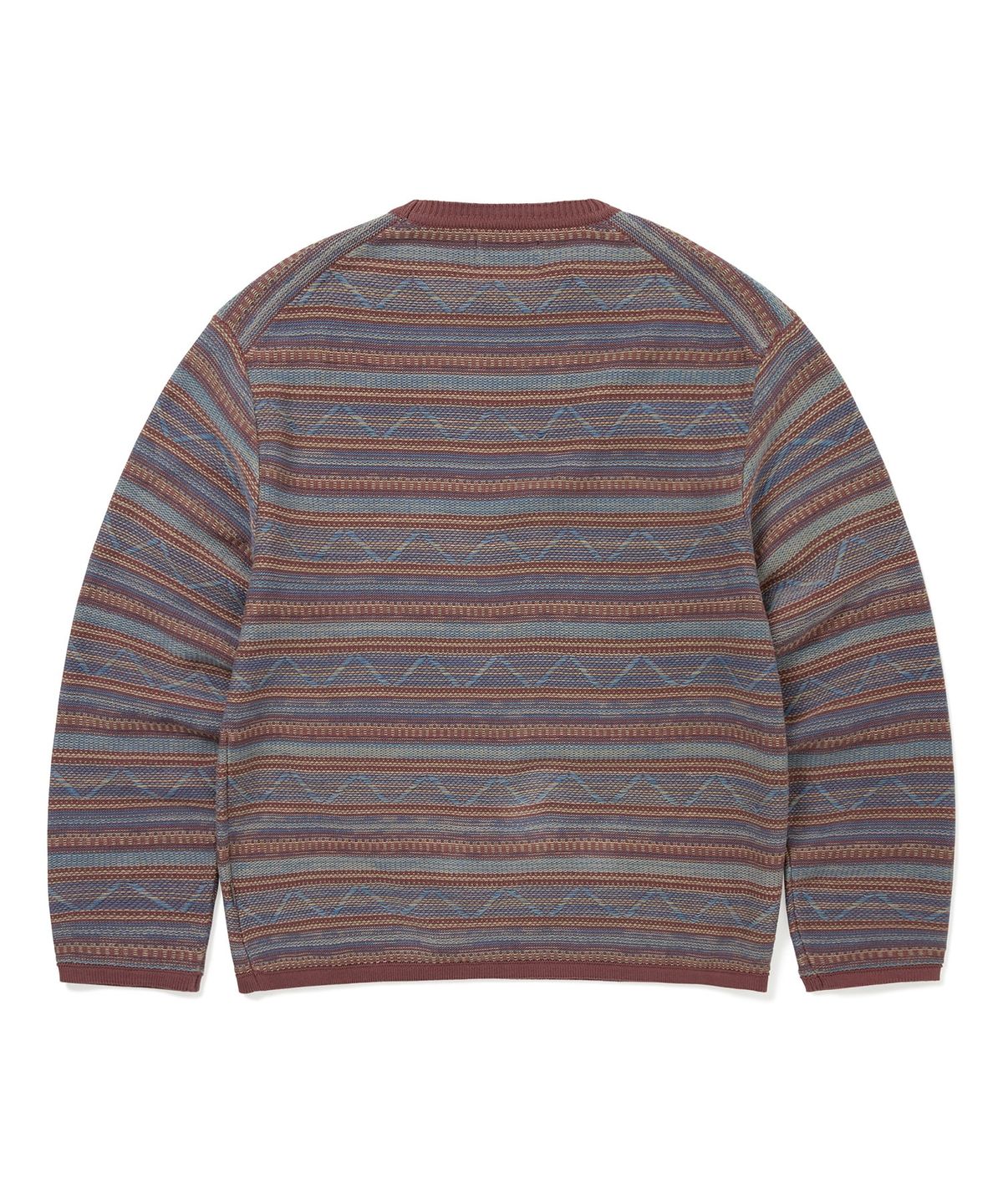 디스이즈네버댓(THISISNEVERTHAT) Pattern Knit Crew Magenta