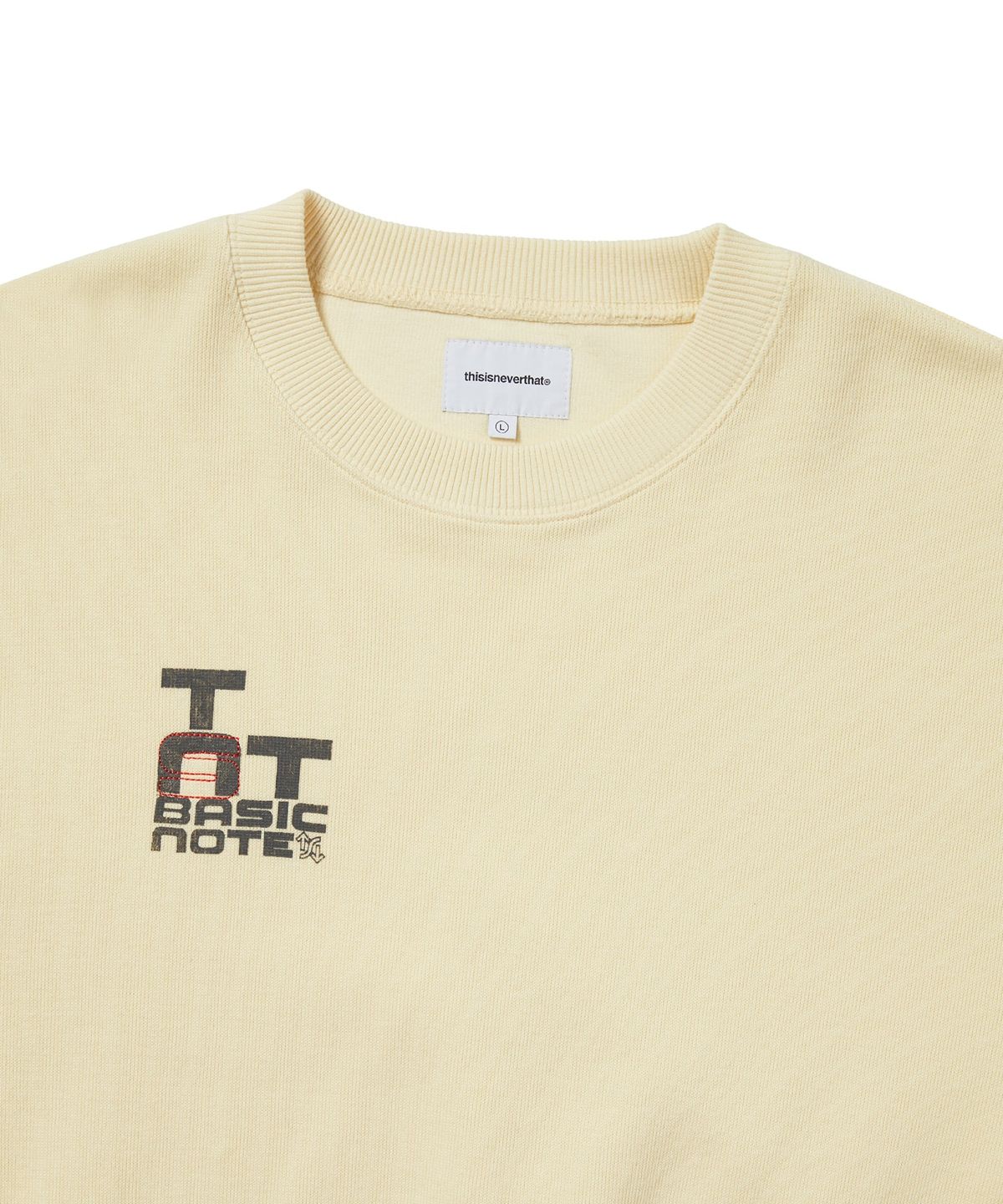 디스이즈네버댓(THISISNEVERTHAT) Basic Note Crewneck Pale Lemon