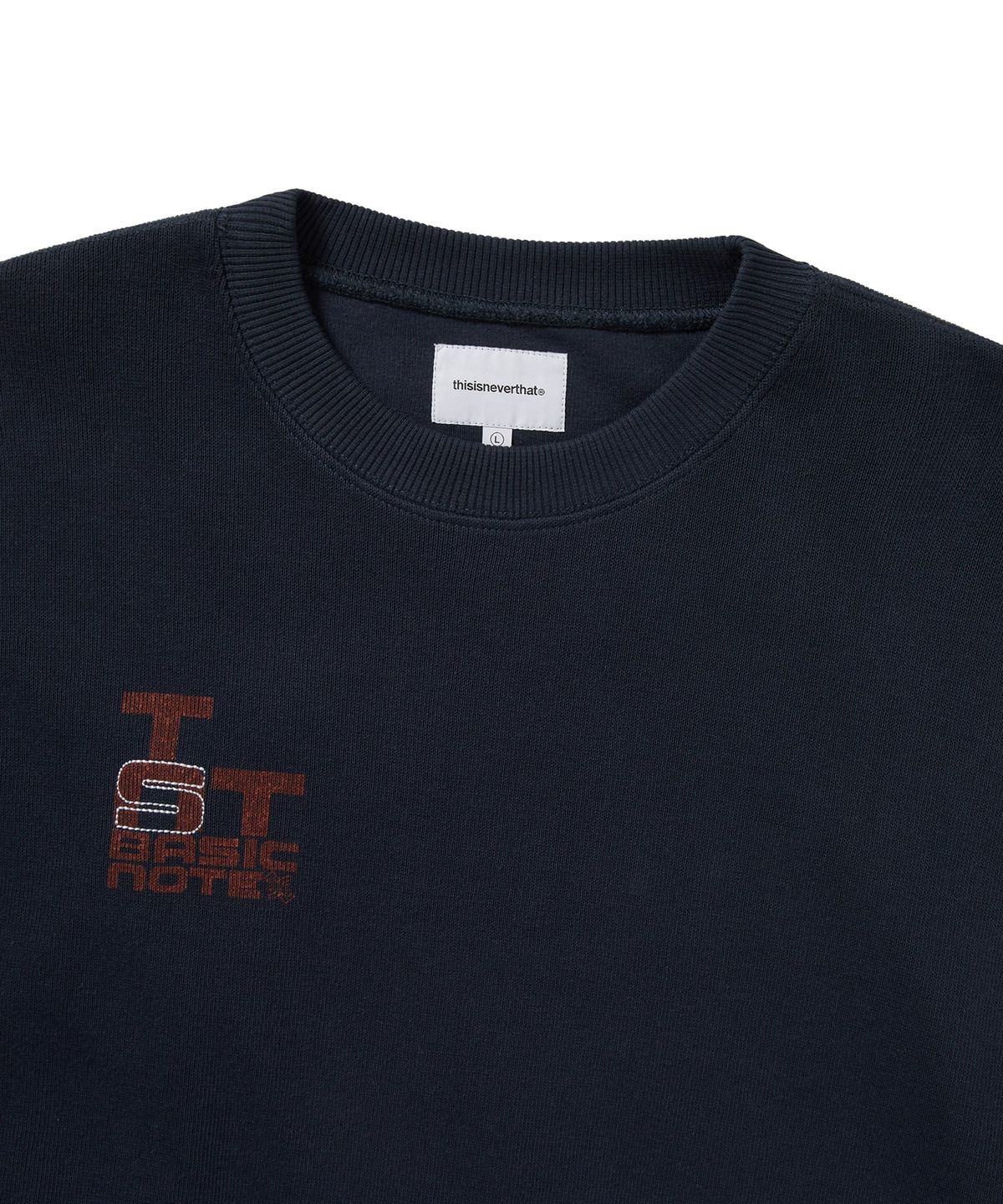 디스이즈네버댓(THISISNEVERTHAT) Basic Note Crewneck Navy