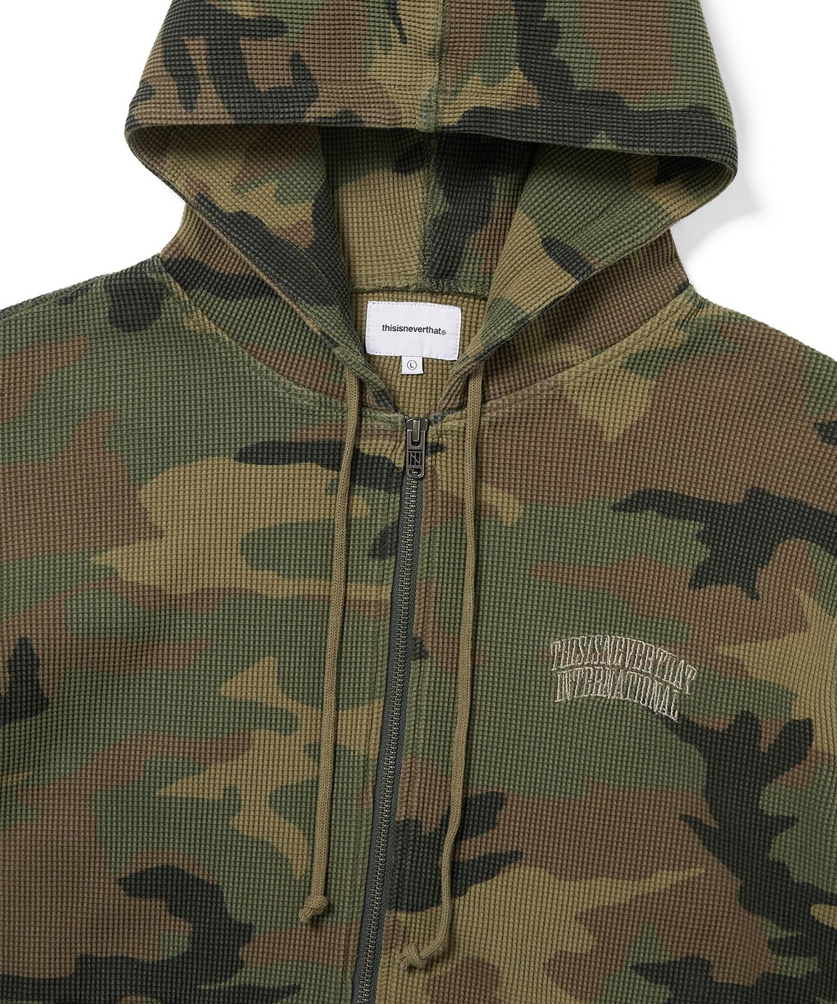 디스이즈네버댓(THISISNEVERTHAT) Camouflage Thermal Zip Up Hoodie Camo