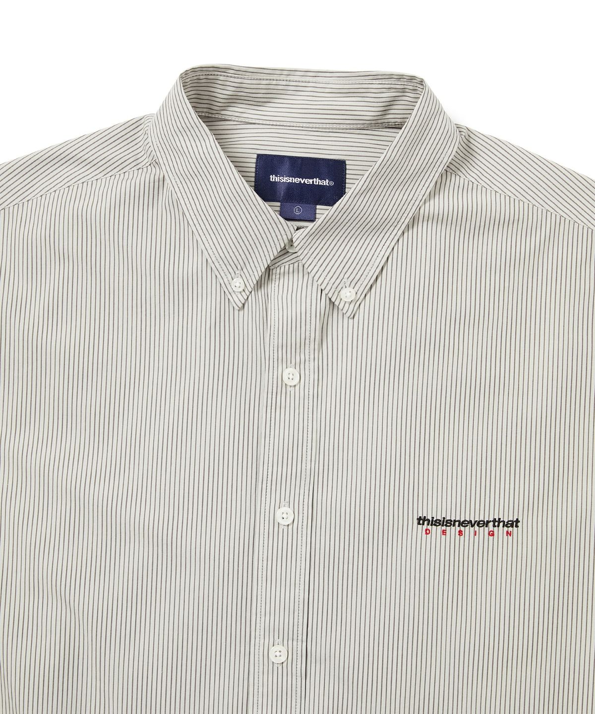 디스이즈네버댓(THISISNEVERTHAT) DSN Striped Shirt Beige
