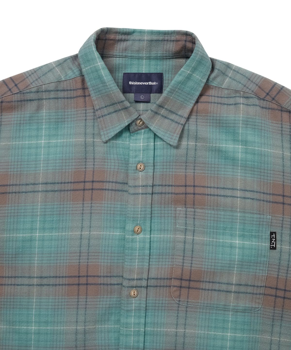 디스이즈네버댓(THISISNEVERTHAT) Flannel Check Shirt Teal