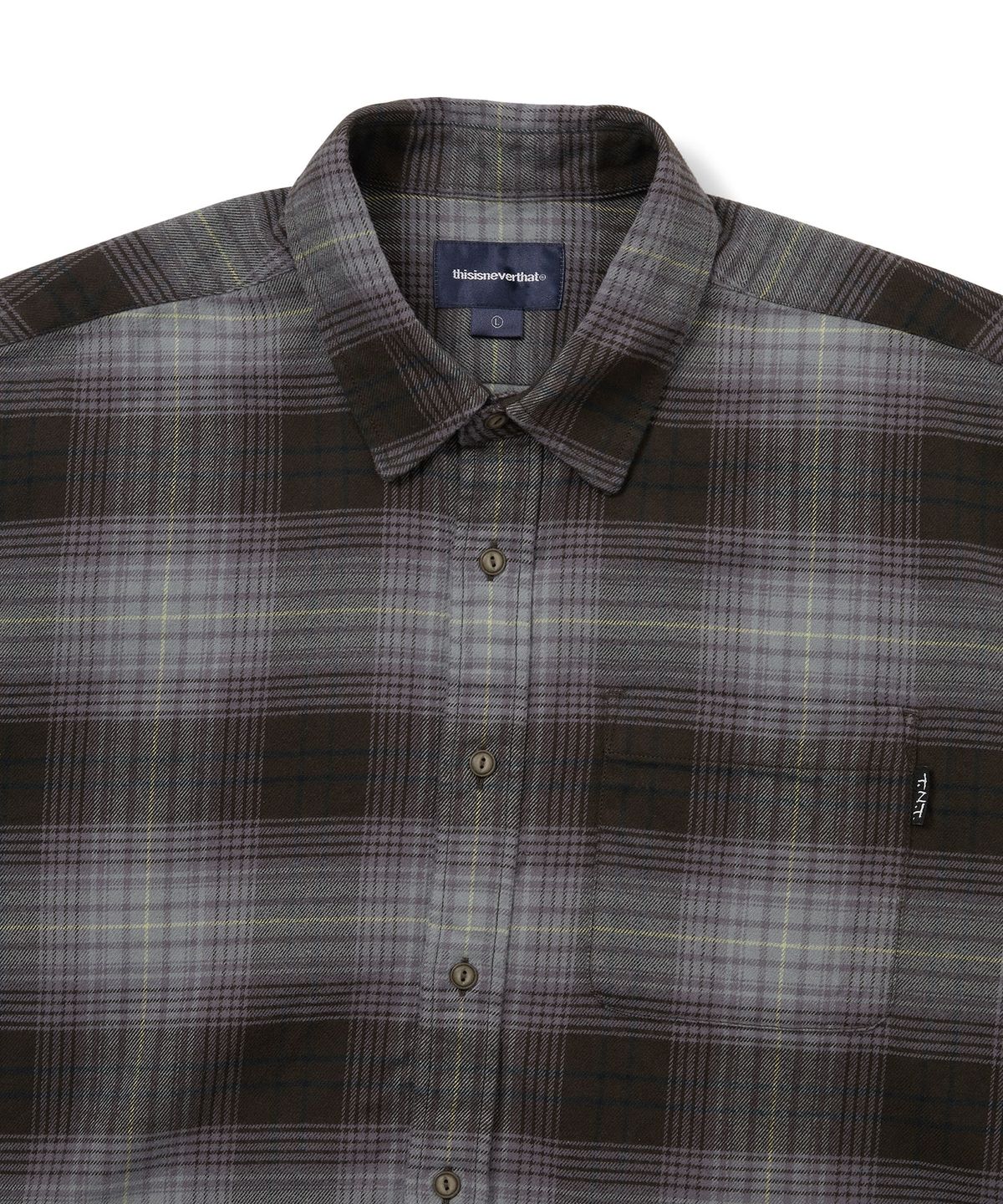 디스이즈네버댓(THISISNEVERTHAT) Flannel Check Shirt Off Black