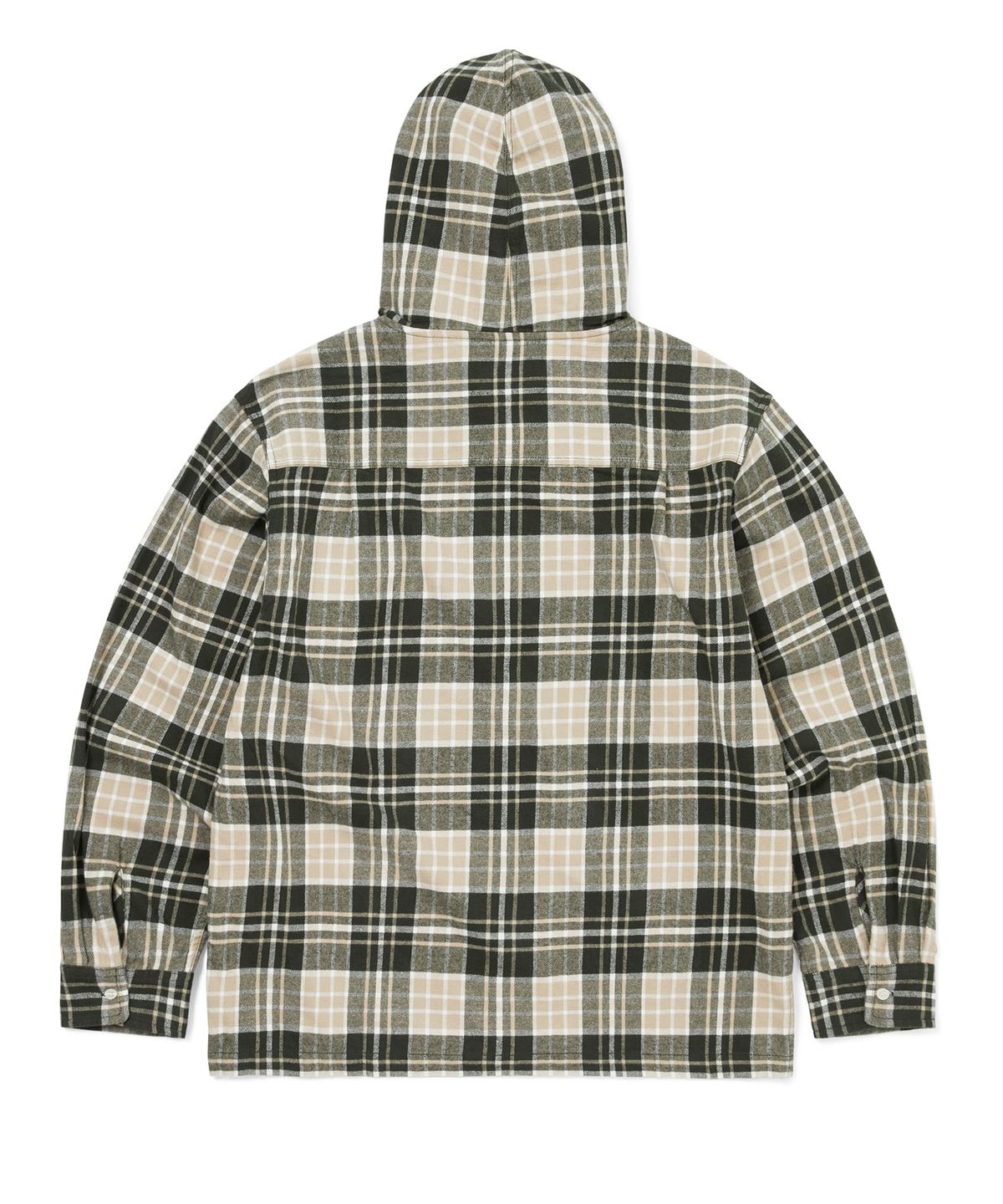 디스이즈네버댓(THISISNEVERTHAT) Flannel Hooded Check Shirt Green