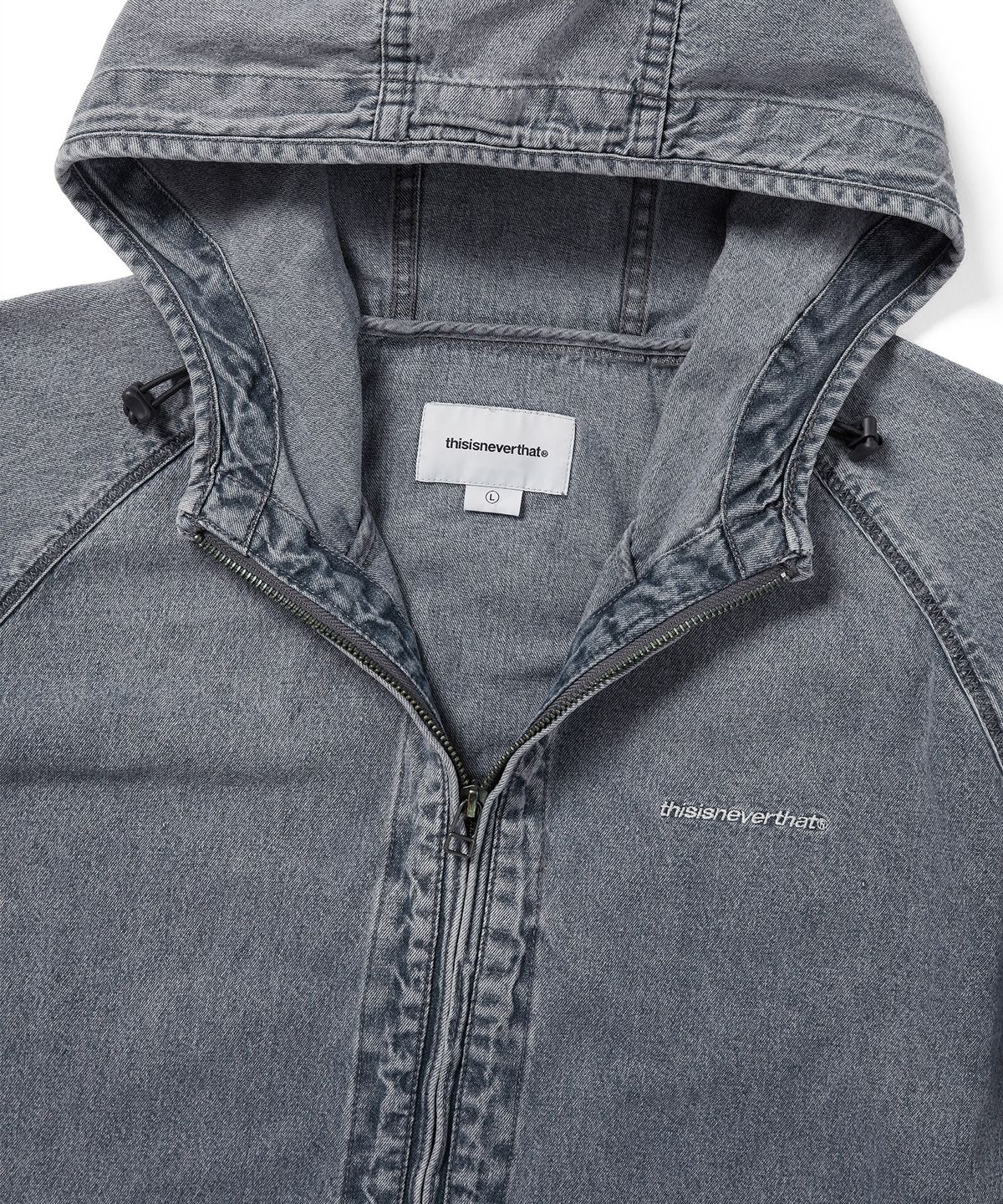 디스이즈네버댓(THISISNEVERTHAT) SP-Logo Denim Windbreaker Washed Blue