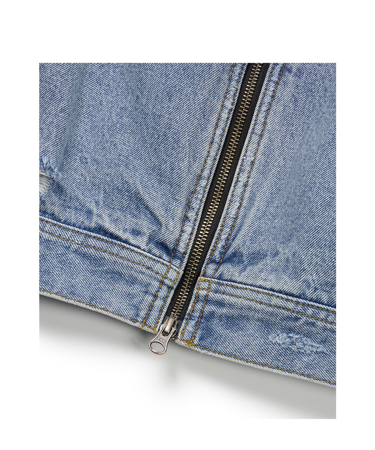 이티씨이(ETCE) DESTROYED DART TRUCKER JACKET (BLUE)