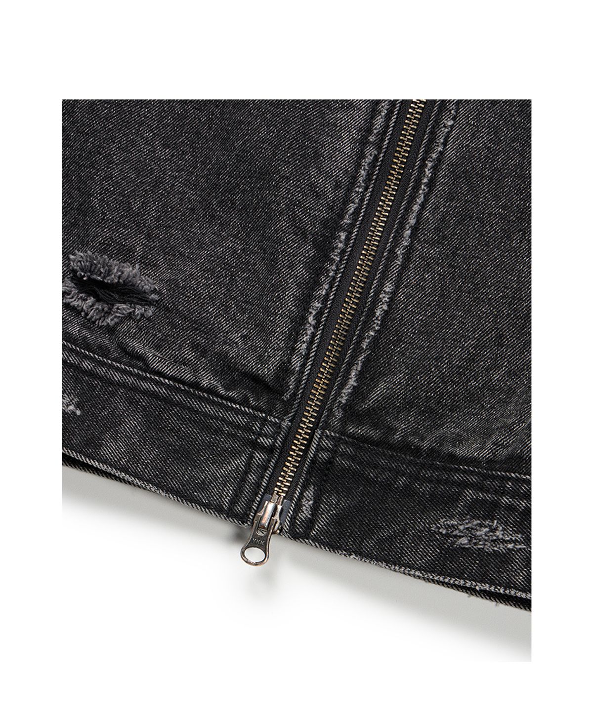 이티씨이(ETCE) DESTROYED DART TRUCKER JACKET (BLACK)