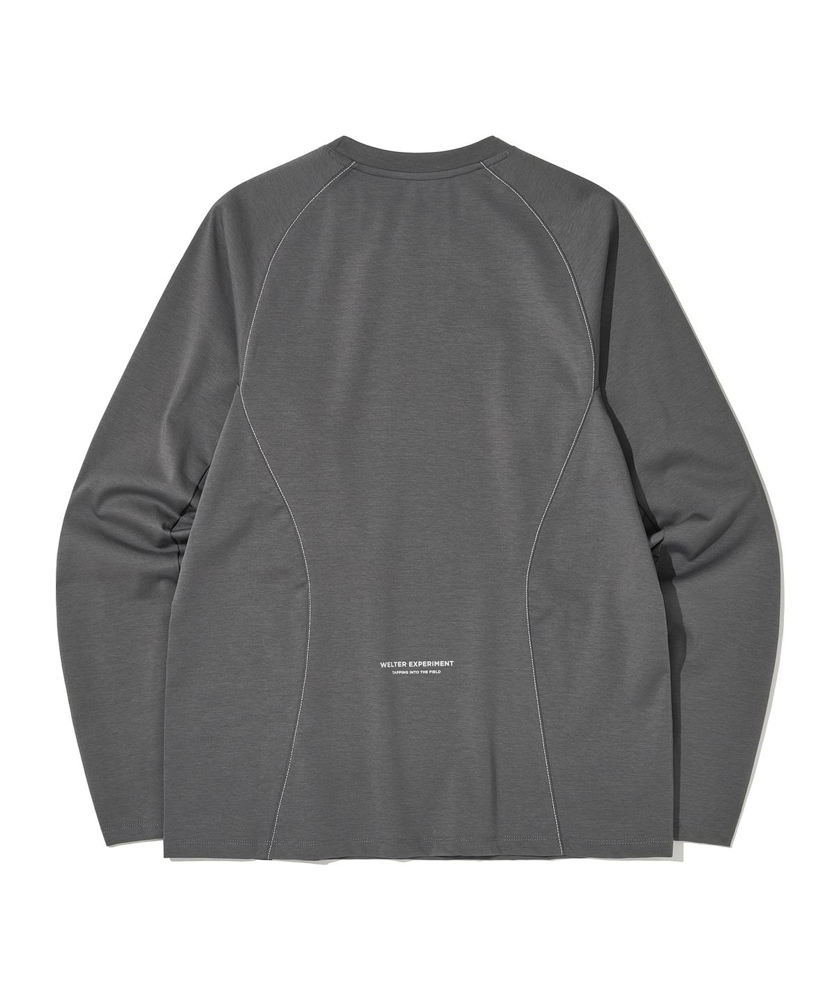 웰터 익스페리먼트(WELTER EXPERIMENT) FLEXICH LONG SLEEVES T-SHIRT_CHARCOAL