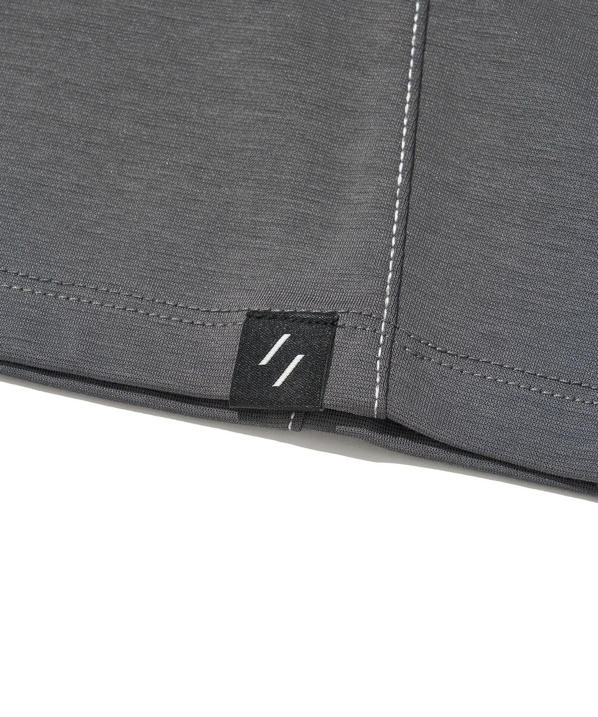 웰터 익스페리먼트(WELTER EXPERIMENT) FLEXICH LONG SLEEVES T-SHIRT_CHARCOAL