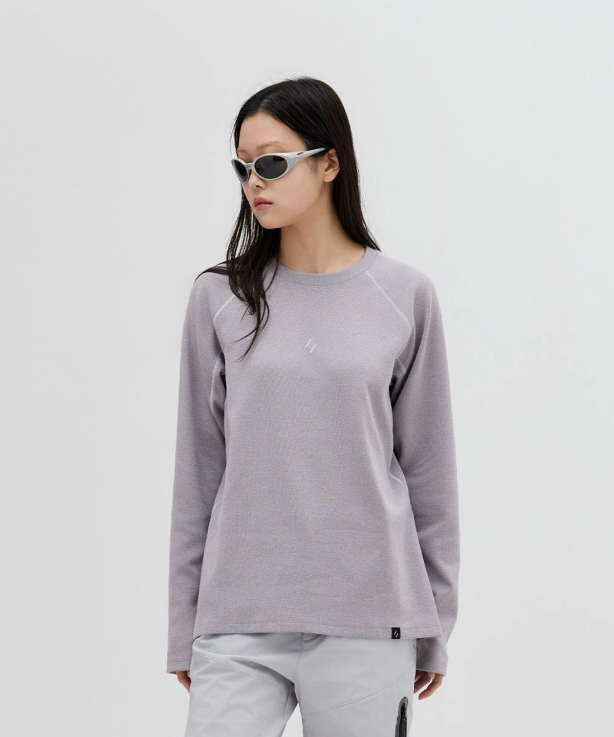 웰터 익스페리먼트(WELTER EXPERIMENT) PONTEX LONG SLEEVES T-SHIRT_LAVENDER