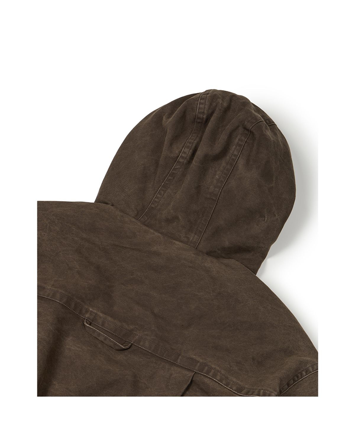 이티씨이(ETCE) WASHED HOOD FLAP BOMBER (BROWN)