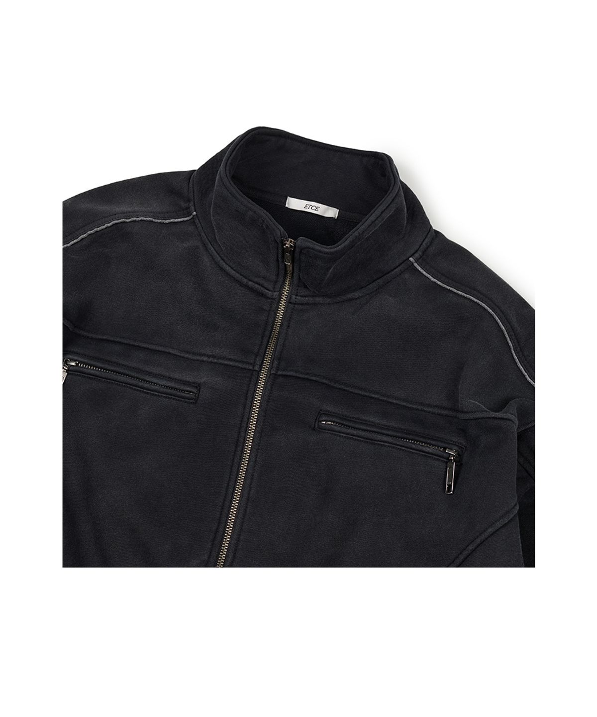이티씨이(ETCE) VINTAGE HEAVY SWEAT JACKET (BLACK)
