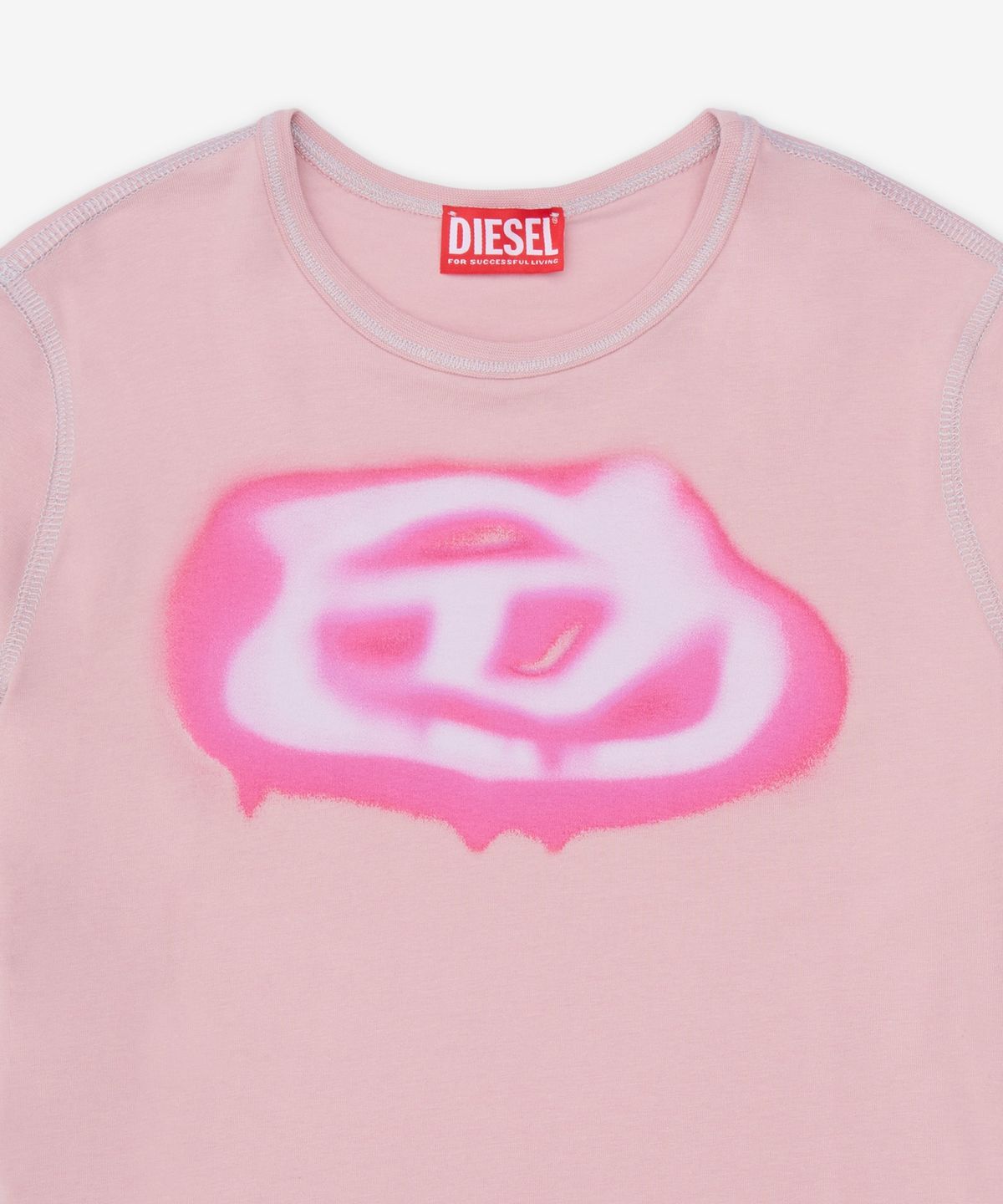 디젤(DIESEL) T-언커티 반소매 티셔츠 - 핑크 / A204970QHHA33L
