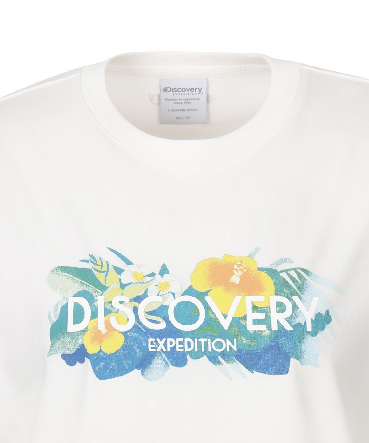 디스커버리 익스페디션(DISCOVERY EXPEDITION) 여성 프레시벤트 트로피컬 반팔티셔츠 (WHITE)