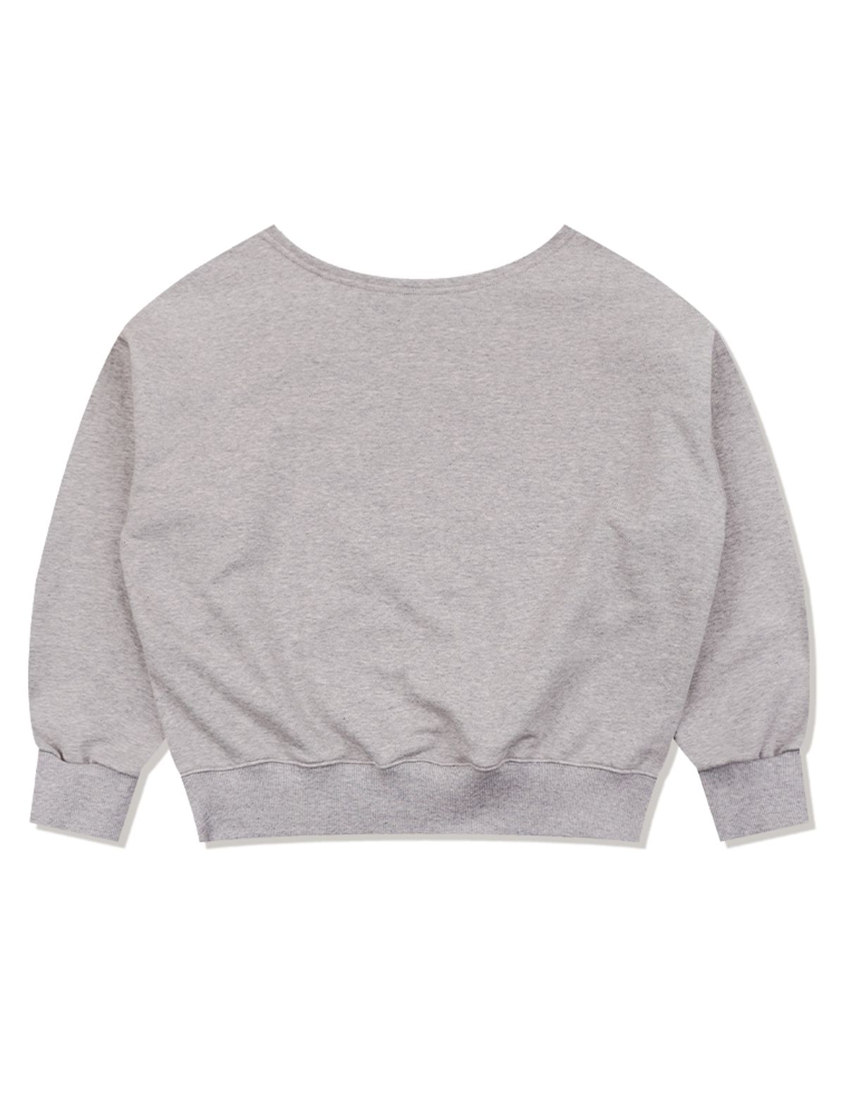 라 메종 스튜디오(LA MAISON STUDIO) BEAR FRIENDS OFF-SHOULDER SWEATSHIRTS MELANGRAY(FCG1TS732W)