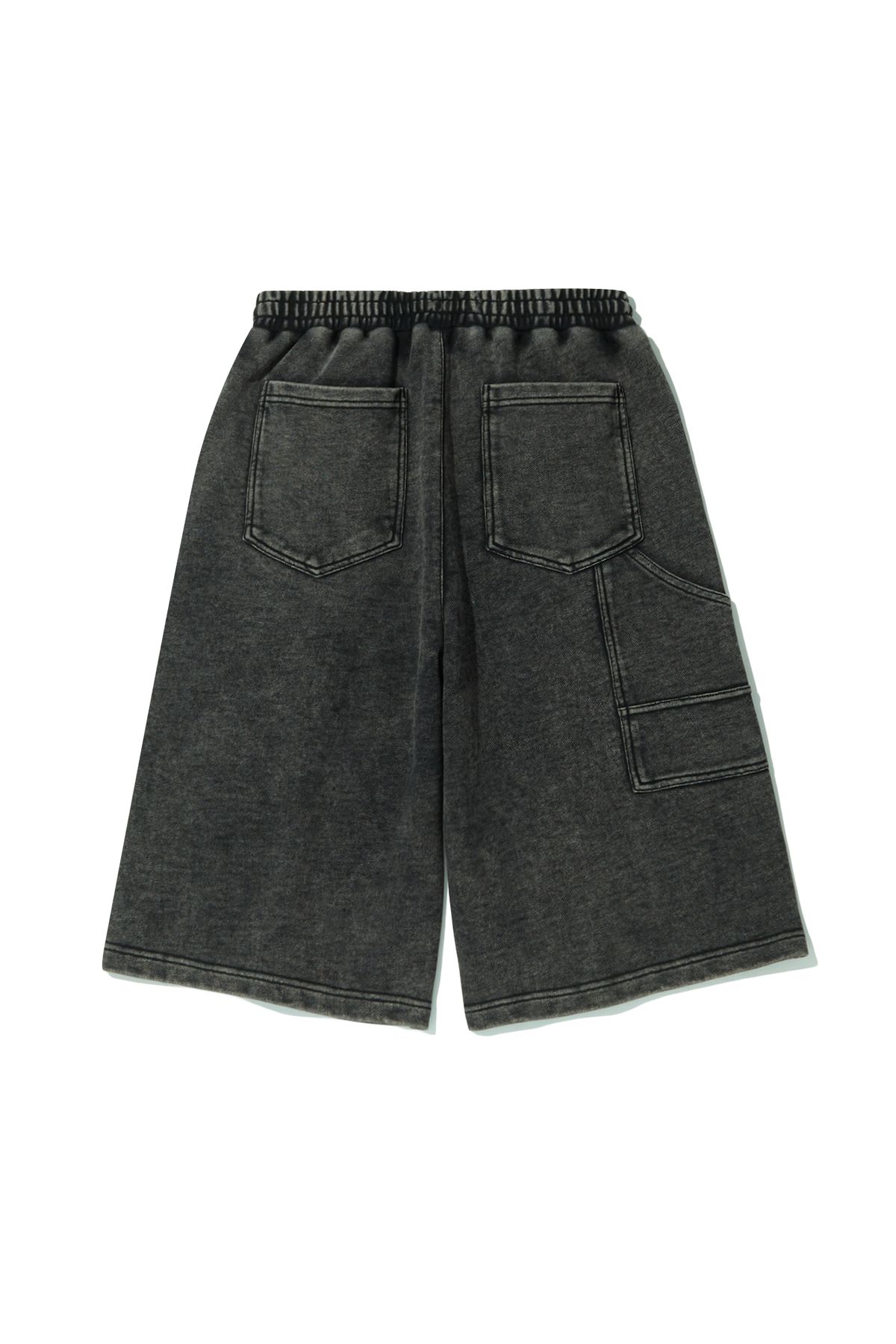 올어바웃뉴(ALL ABOUT NEW) 솔트 워싱 6부 져지 반바지 차콜 ANA2RM05ACC