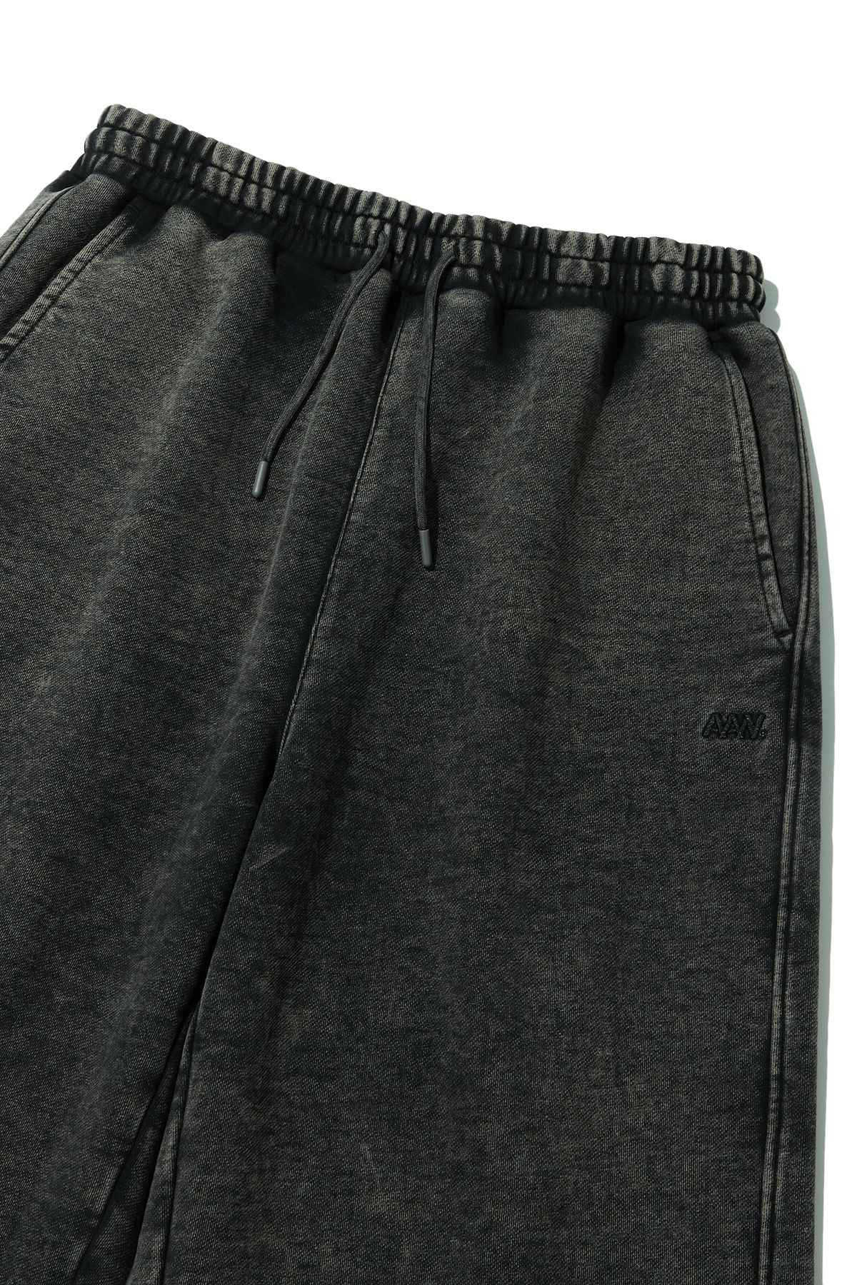 올어바웃뉴(ALL ABOUT NEW) 솔트 워싱 6부 져지 반바지 차콜 ANA2RM05ACC
