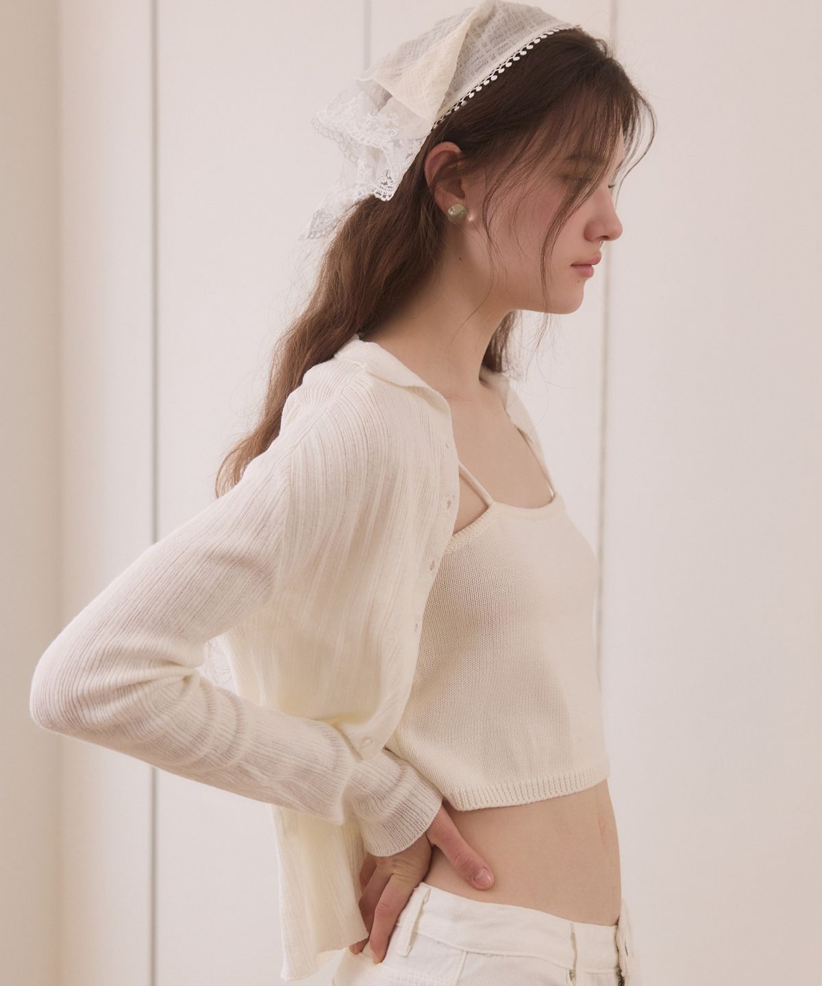 어다울(ADAUL) Tight button cardigan - ivory