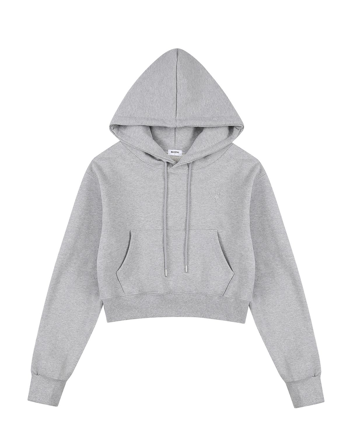 블루잉(BLUEING) SCOTCH SOLID SIMBOL CROP HOOD