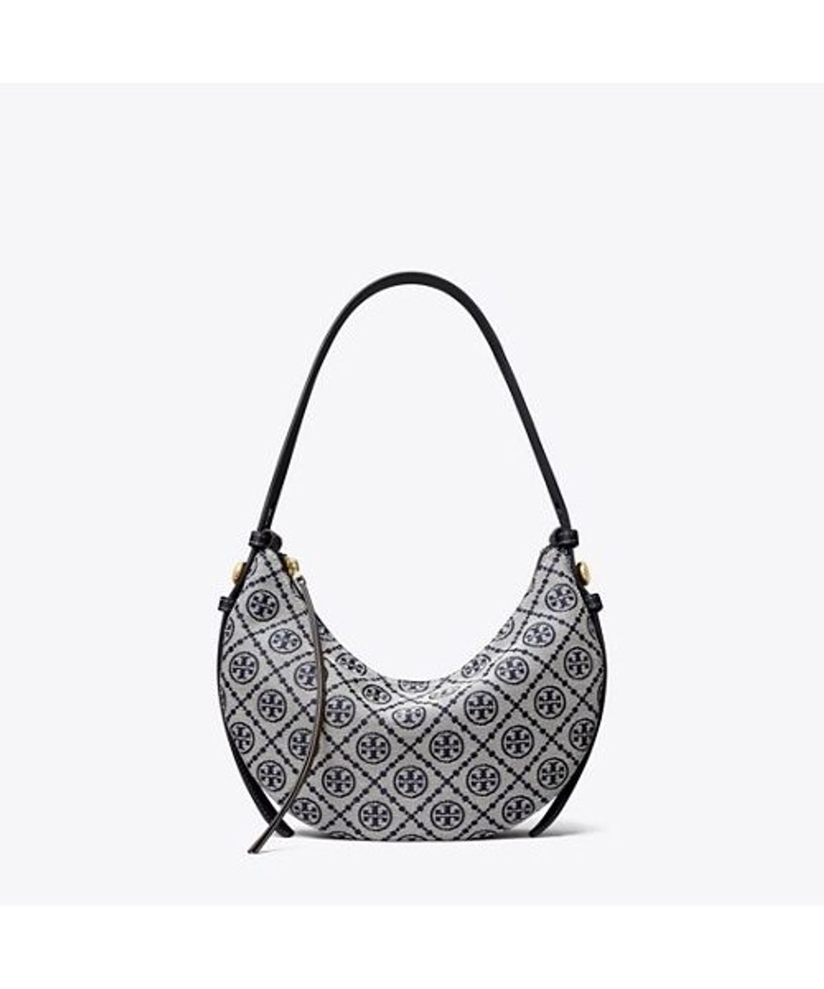 토리버치(TORYBURCH) 로미 티 모노그램 하프문백 - 토리 네이비