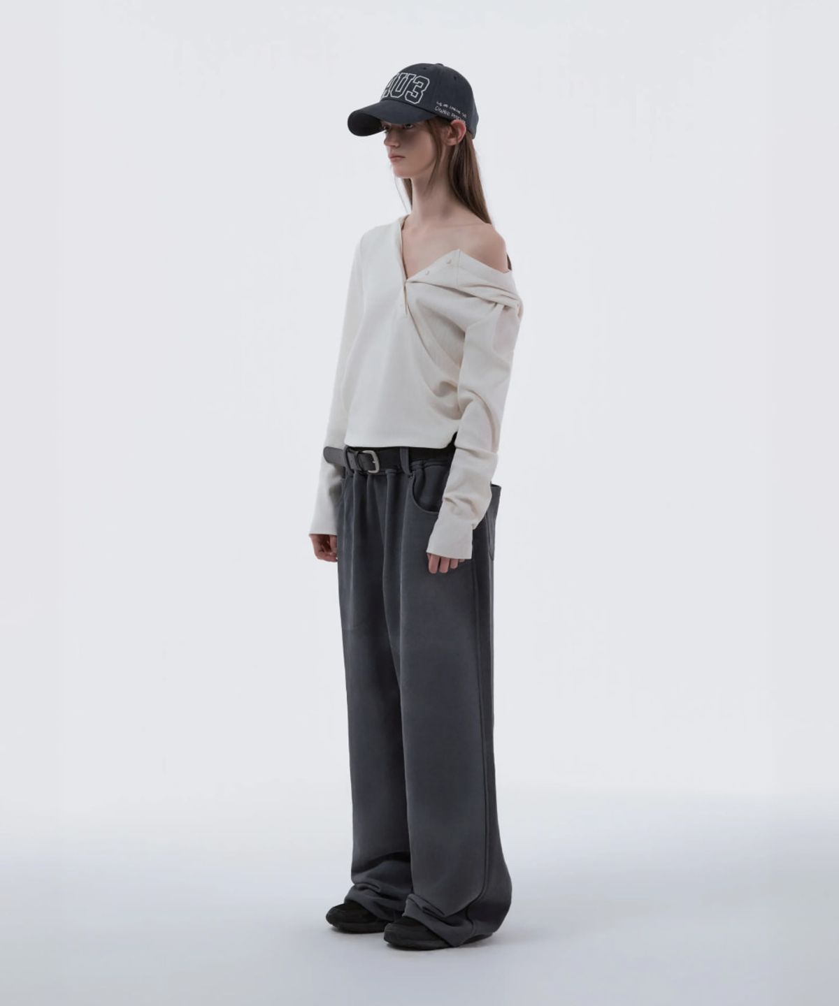 마우솔레움(MAU SOLEUM) Denim Dyed Sweat Pants - Charcoal