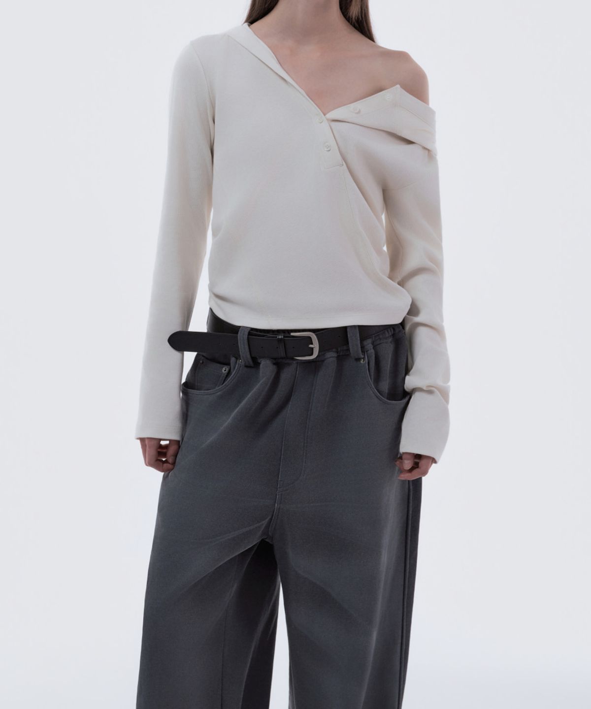 마우솔레움(MAU SOLEUM) Denim Dyed Sweat Pants - Charcoal