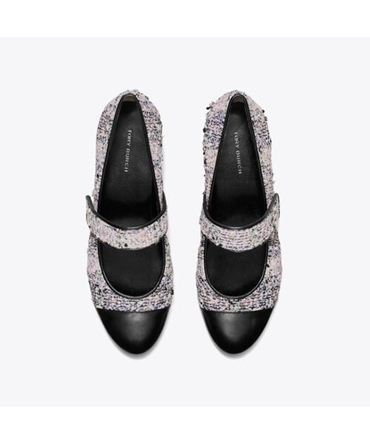 토리버치(TORYBURCH) 캡토 메리 제인 힐 발레 25Mm - 핑크 / 블랙 멀티 / 퍼펙트 블랙
