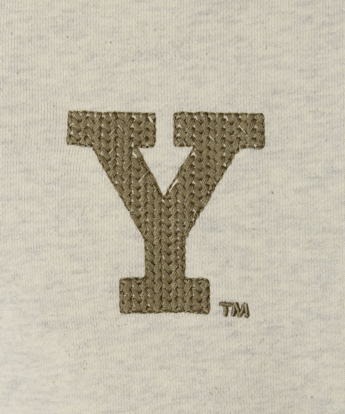 예일(YALE) Y 로고 하프집업 스웻셔츠_오트밀