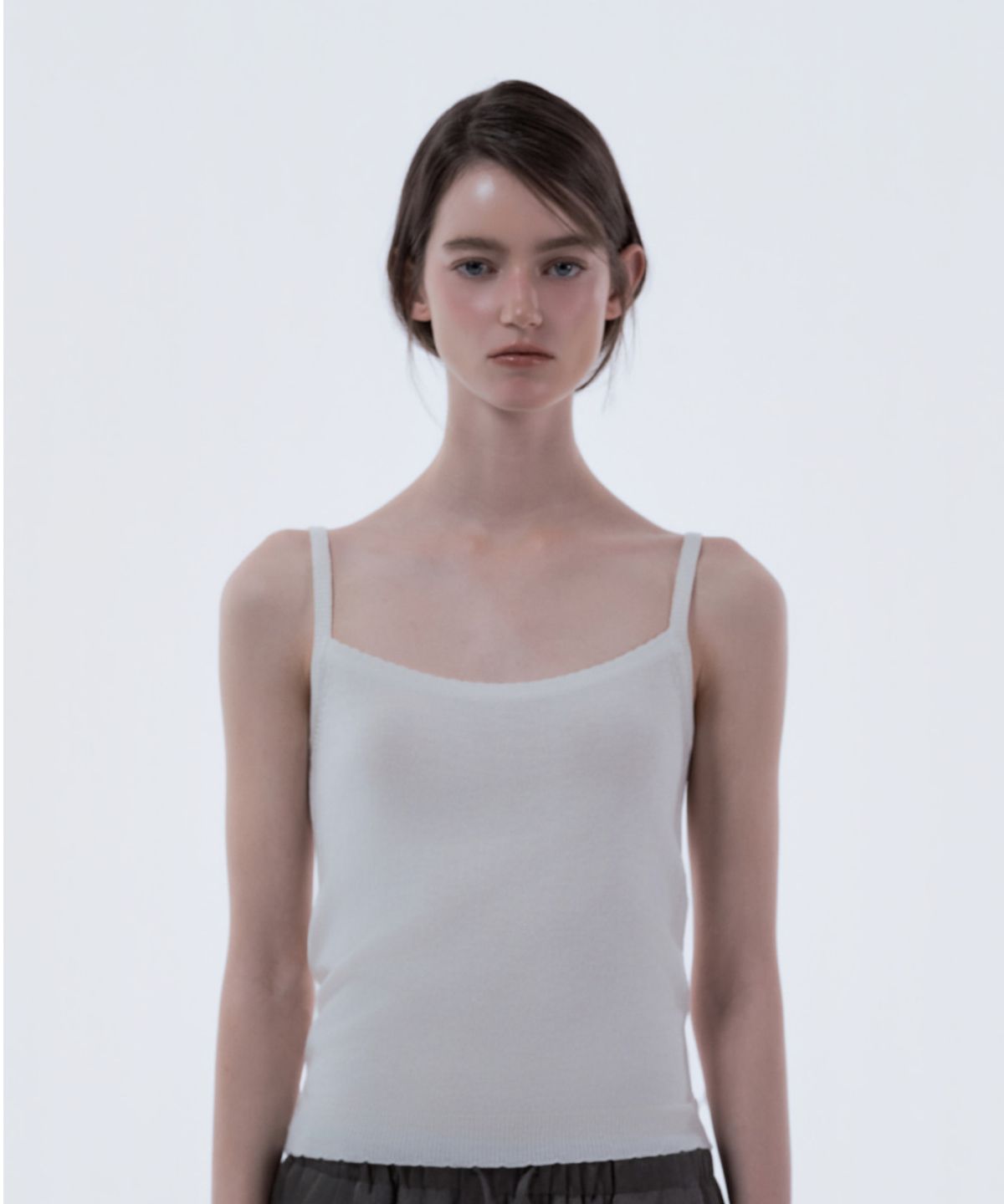 마우솔레움(MAU SOLEUM) Cardigan & Lace Trim Sleeveless Knit Top Set - Ivory