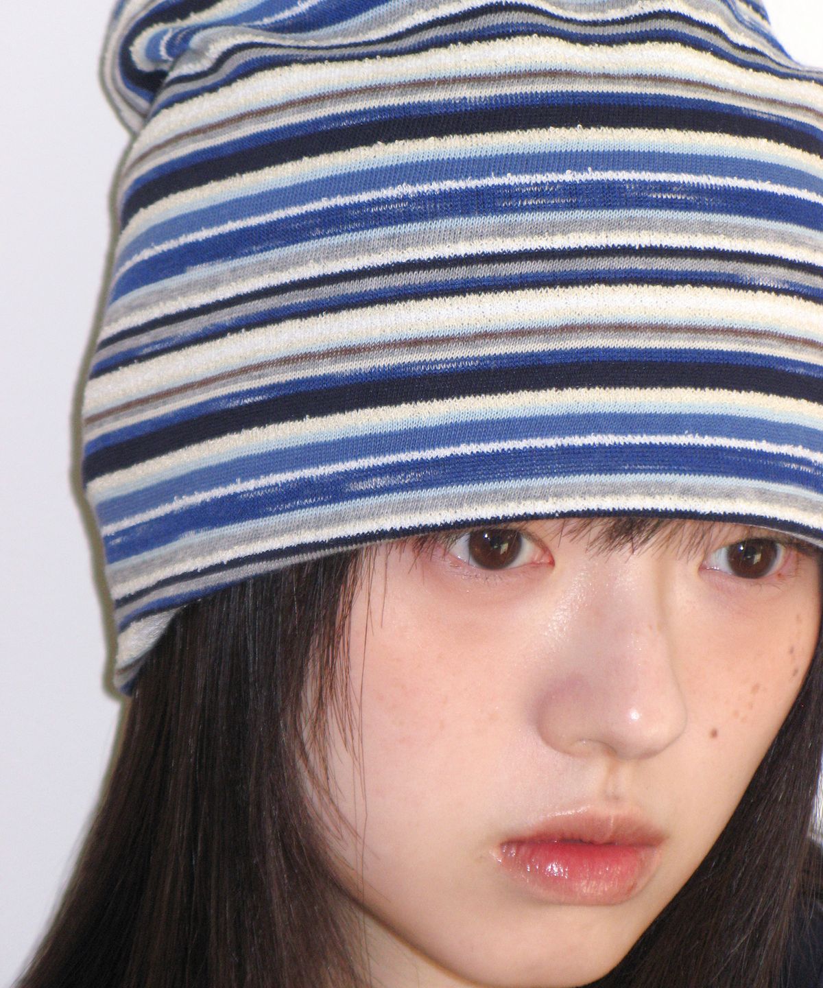 아메스 월드와이드(AMES-WORLDWIDE) SOFT STRIPE BEANIE BLUE