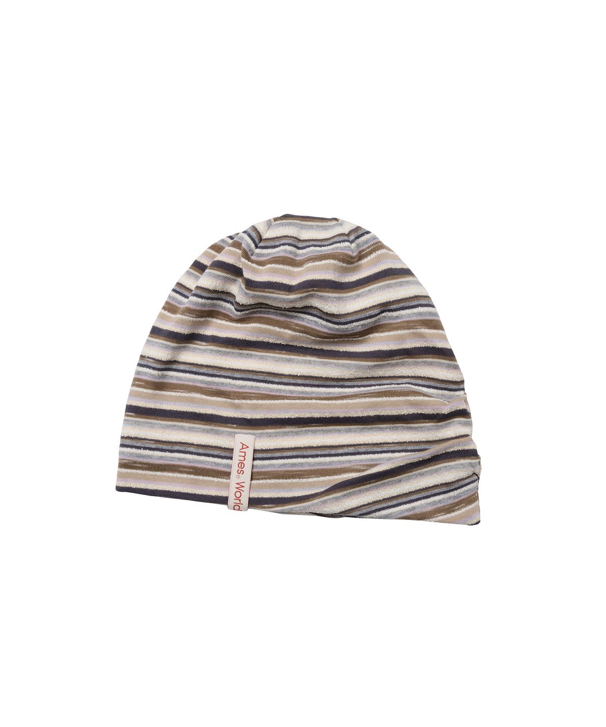 아메스 월드와이드(AMES-WORLDWIDE) SOFT STRIPE BEANIE BROWN