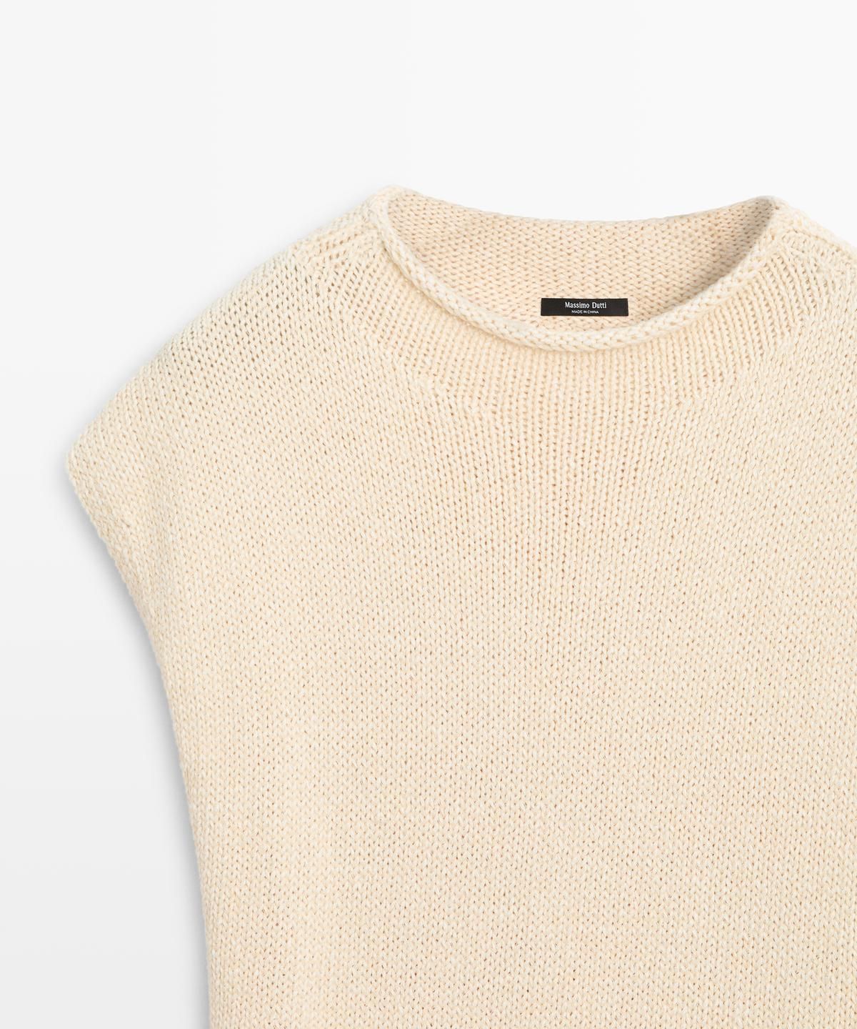 마시모두띠(MASSIMO DUTTI) 코튼 블렌드 니트 베스트
