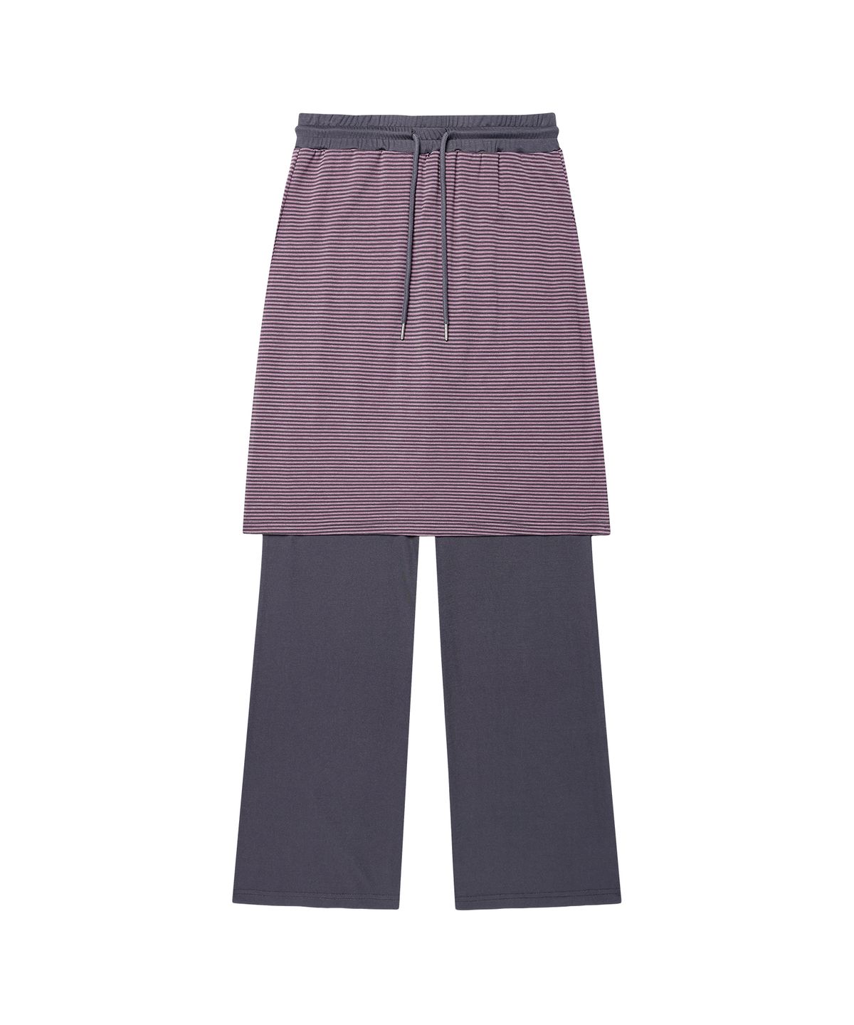 아메스 월드와이드(AMES-WORLDWIDE) STITCH LAYERED MIDI SKIRT PANTS PURPLE