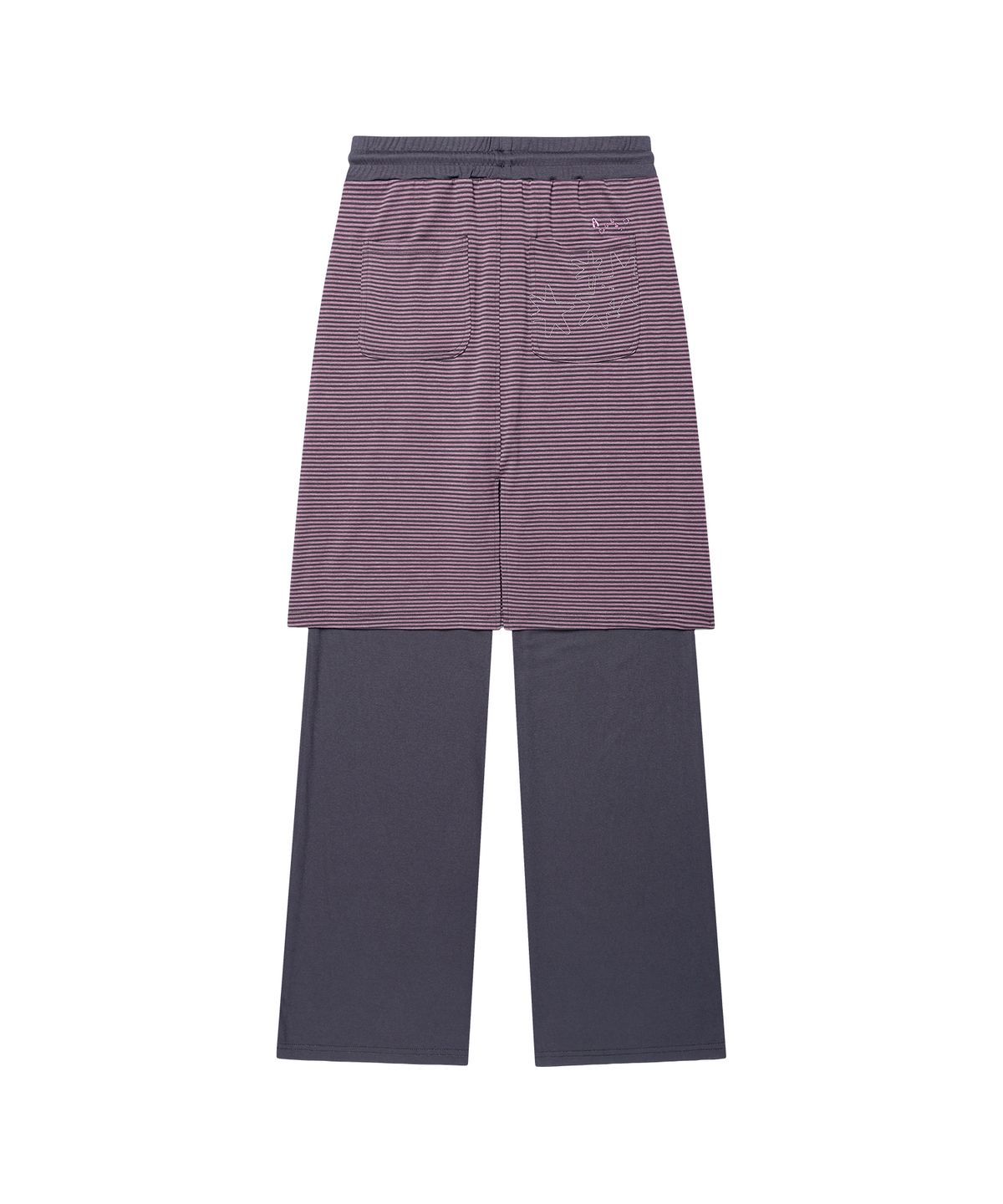 아메스 월드와이드(AMES-WORLDWIDE) STITCH LAYERED MIDI SKIRT PANTS PURPLE
