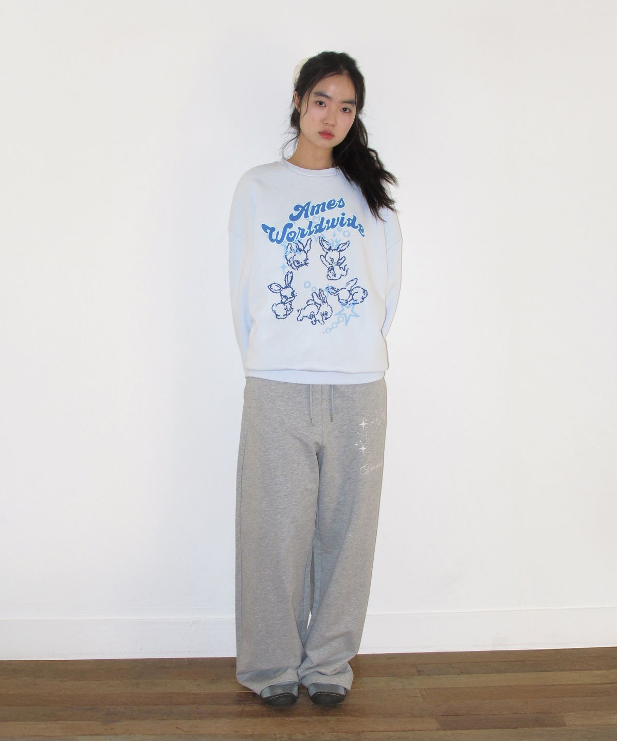 아메스 월드와이드(AMES-WORLDWIDE) 52 HOTFIX SWEAT PANTS GREY