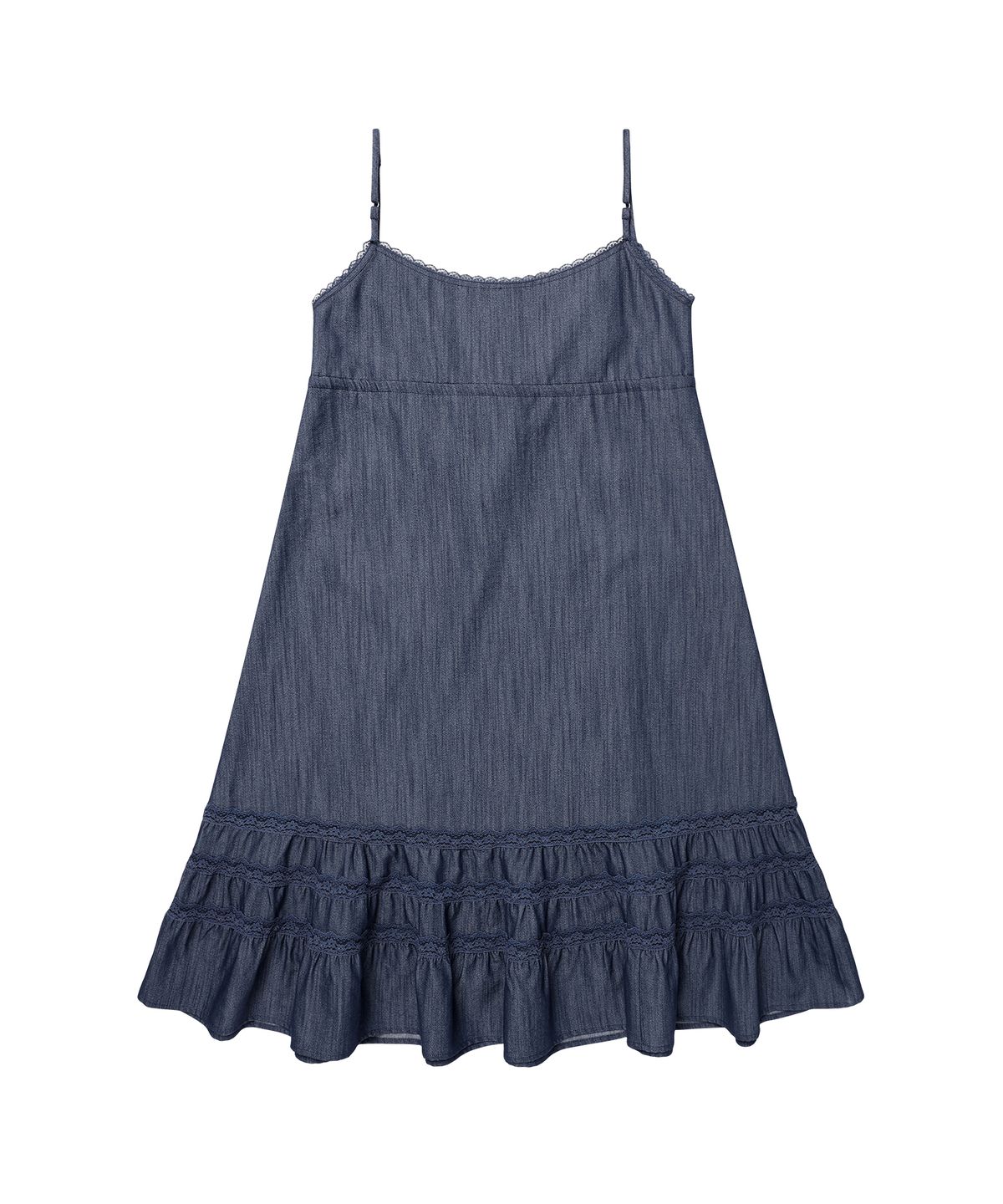 아메스 월드와이드(AMES-WORLDWIDE) LACE SHIRRING DRESS BLUE