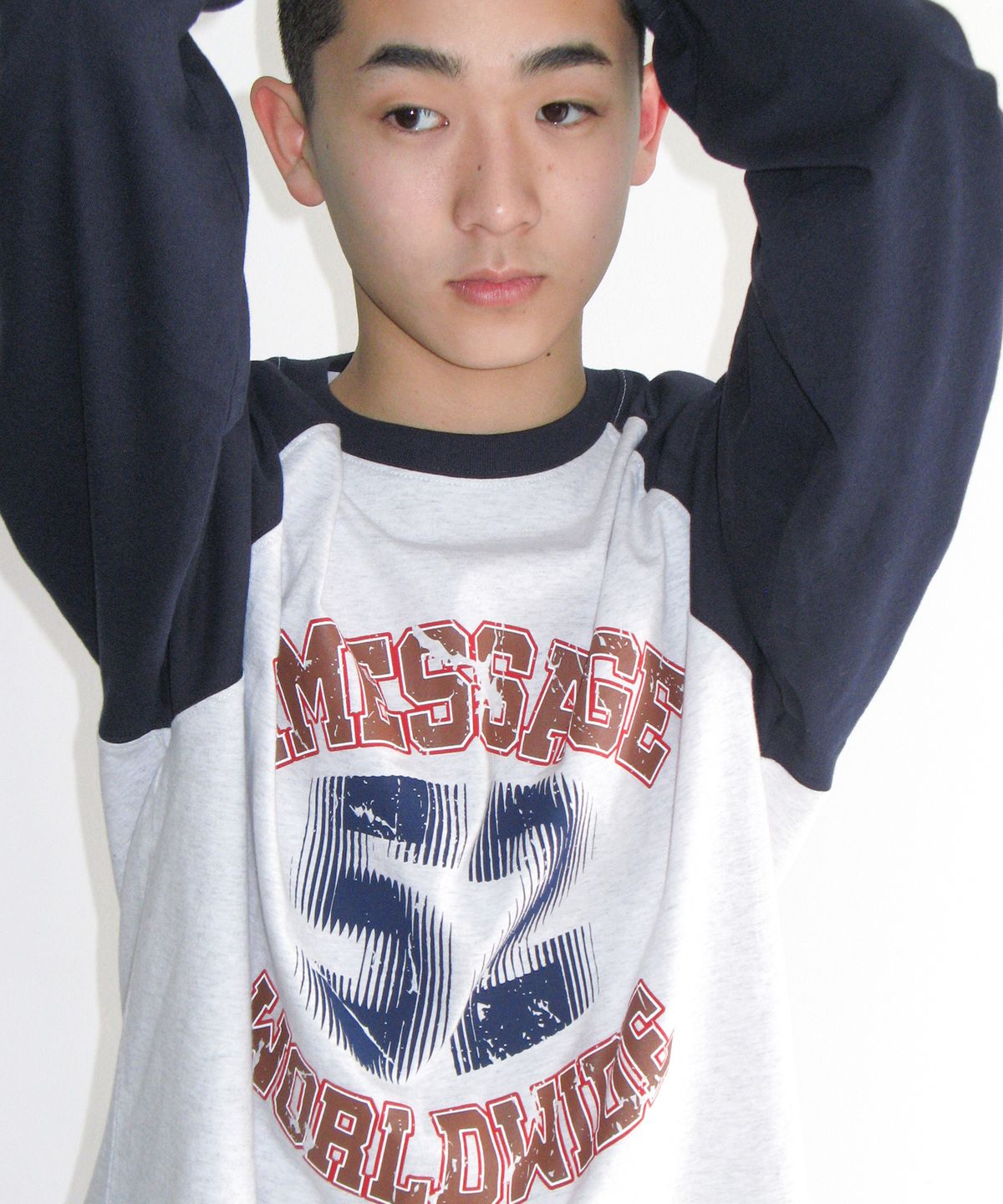 아메스 월드와이드(AMES-WORLDWIDE) VINTAGE 52 RAGLAN LS TEE NAVY