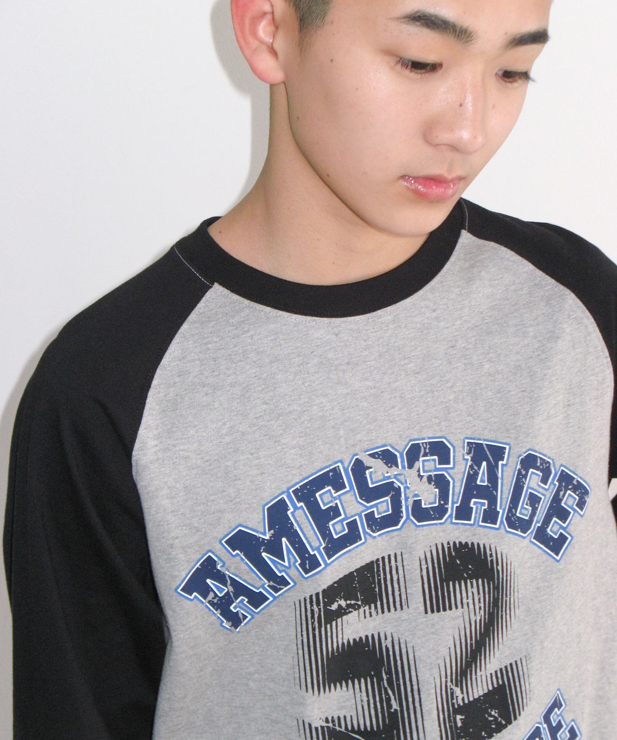 아메스 월드와이드(AMES-WORLDWIDE) VINTAGE 52 RAGLAN LS TEE BLACK