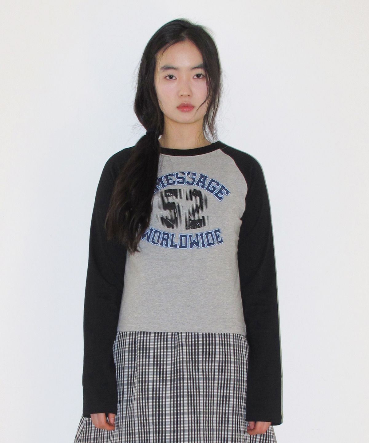 아메스 월드와이드(AMES-WORLDWIDE) VINTAGE 52 RAGLAN LS TEE BLACK