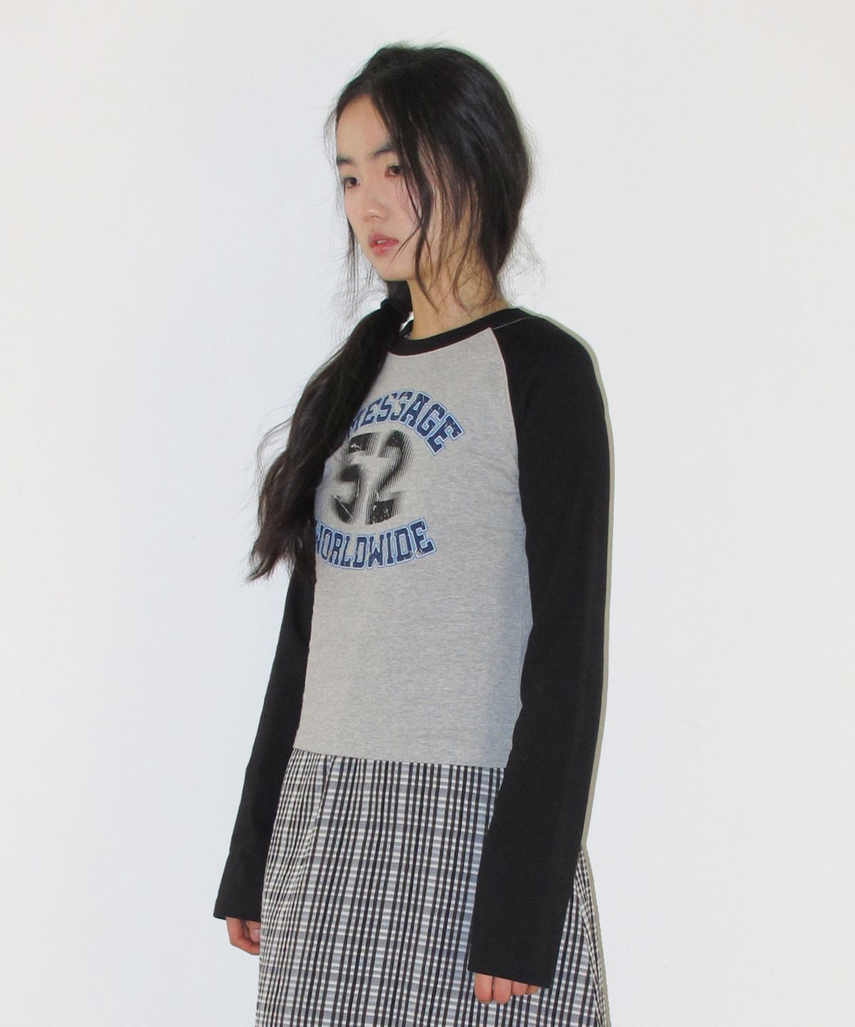 아메스 월드와이드(AMES-WORLDWIDE) VINTAGE 52 RAGLAN LS TEE BLACK